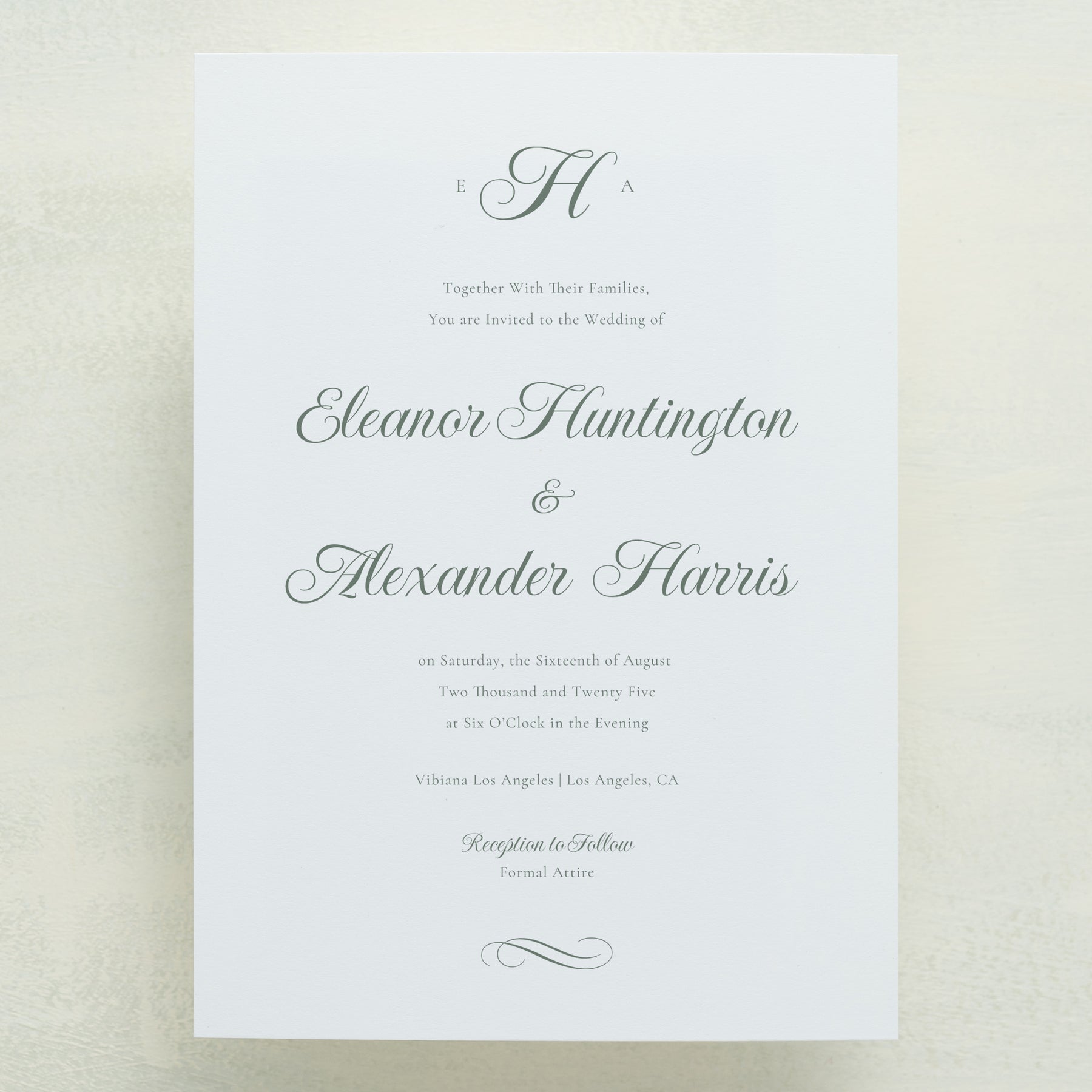 (Sample) Monroe Wedding Invitations