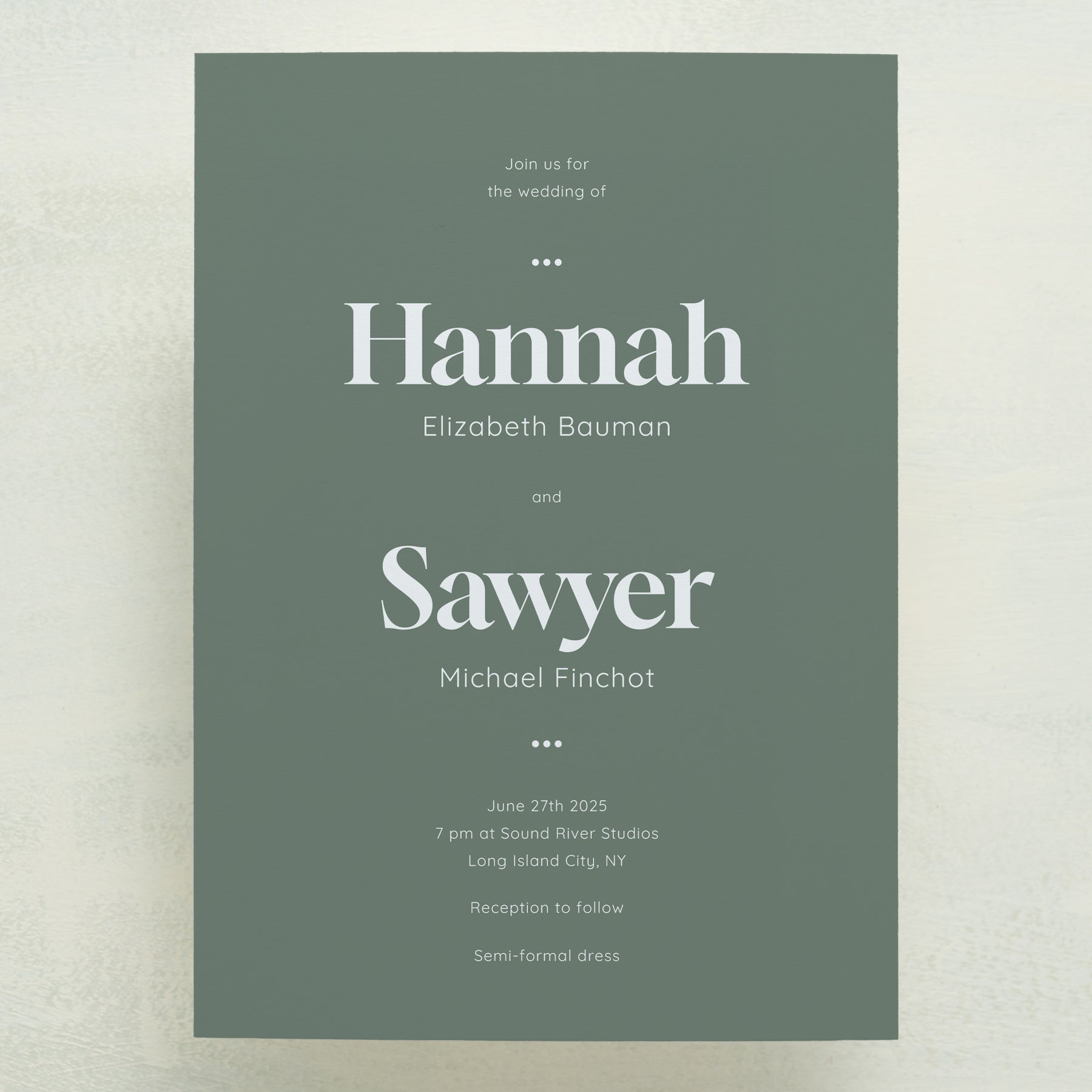 (Sample) Manhattan Wedding Invitations