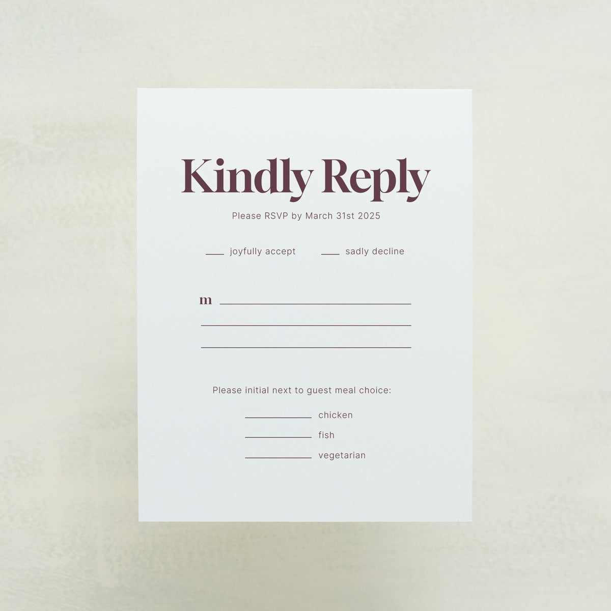 Manhattan RSVP Cards