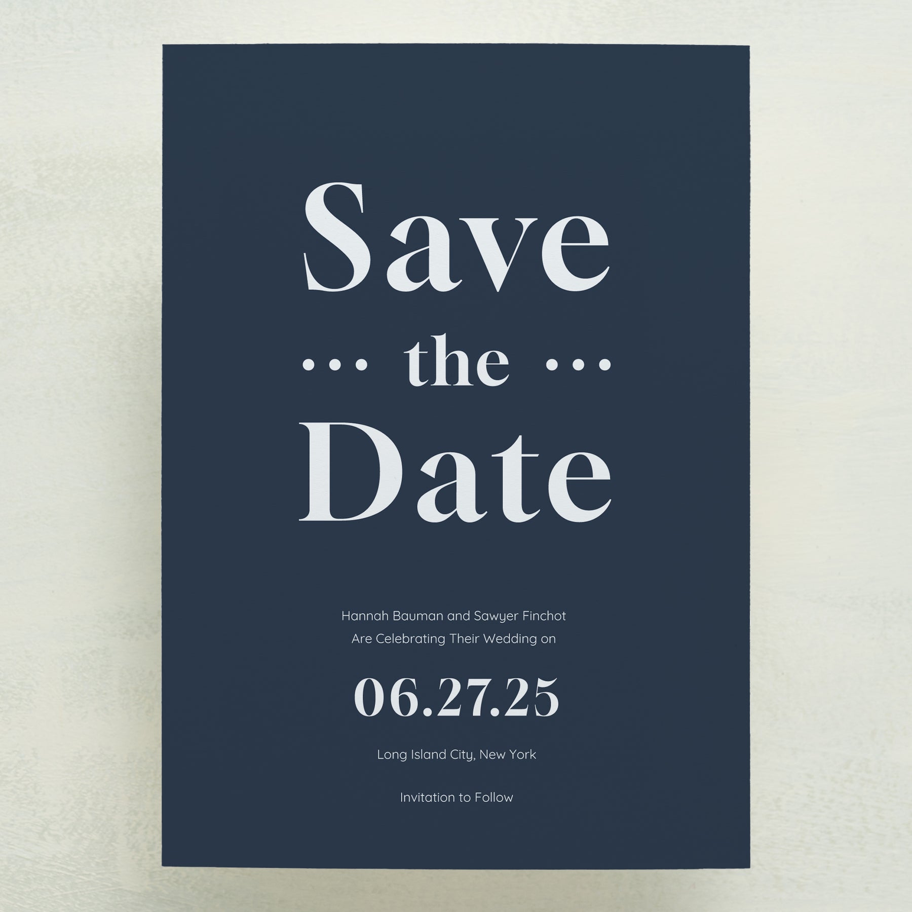 (Sample) Manhattan Save The Date