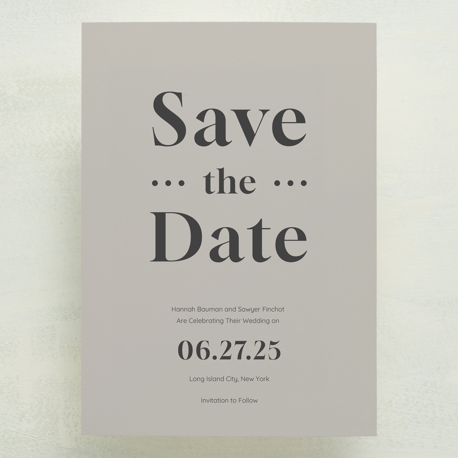 (Sample) Manhattan Save The Date