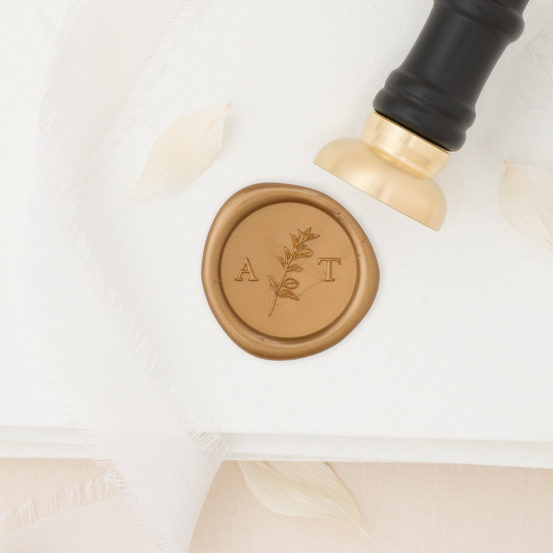 Embellished Monogram Wax Stamp