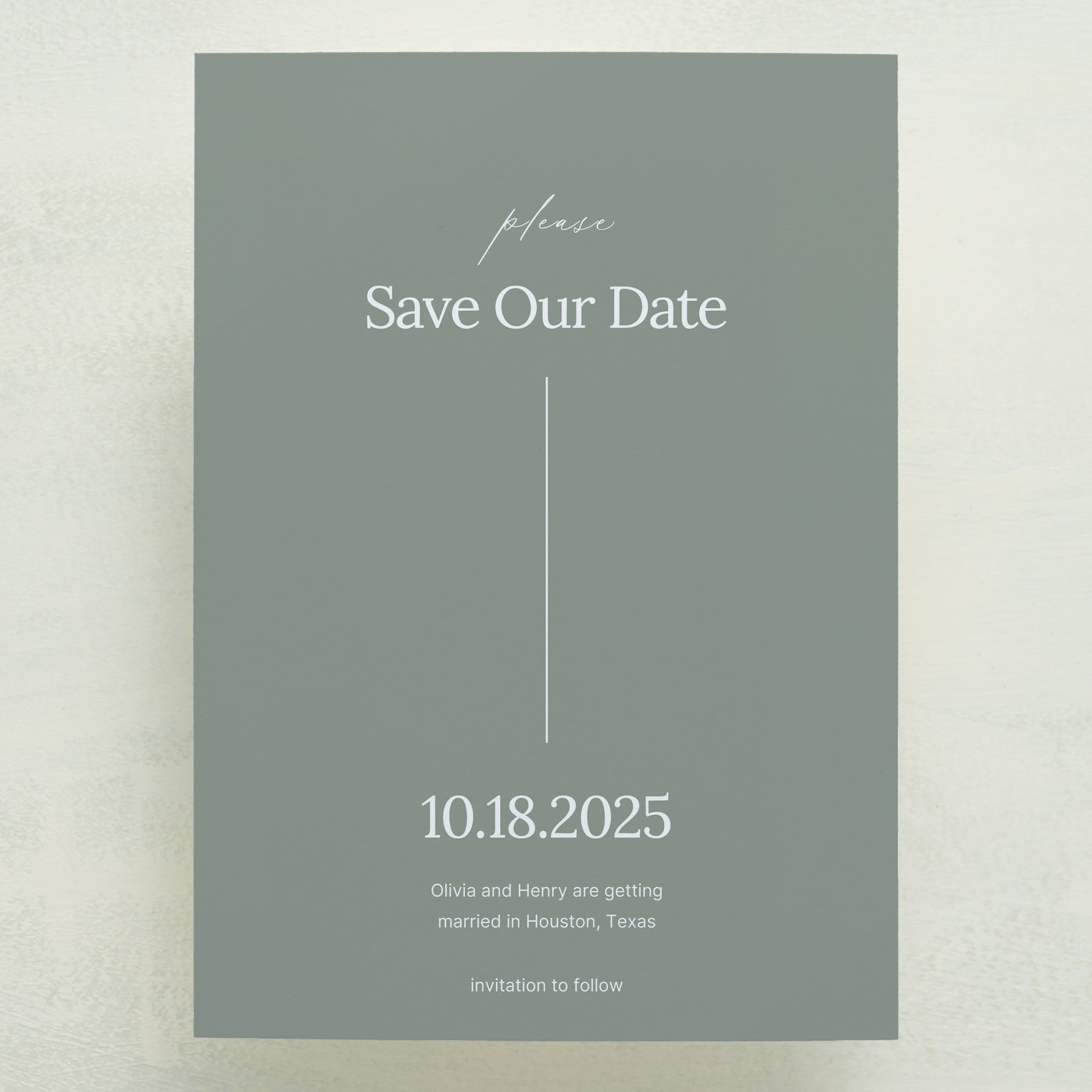 (Sample) Intention Save The Date