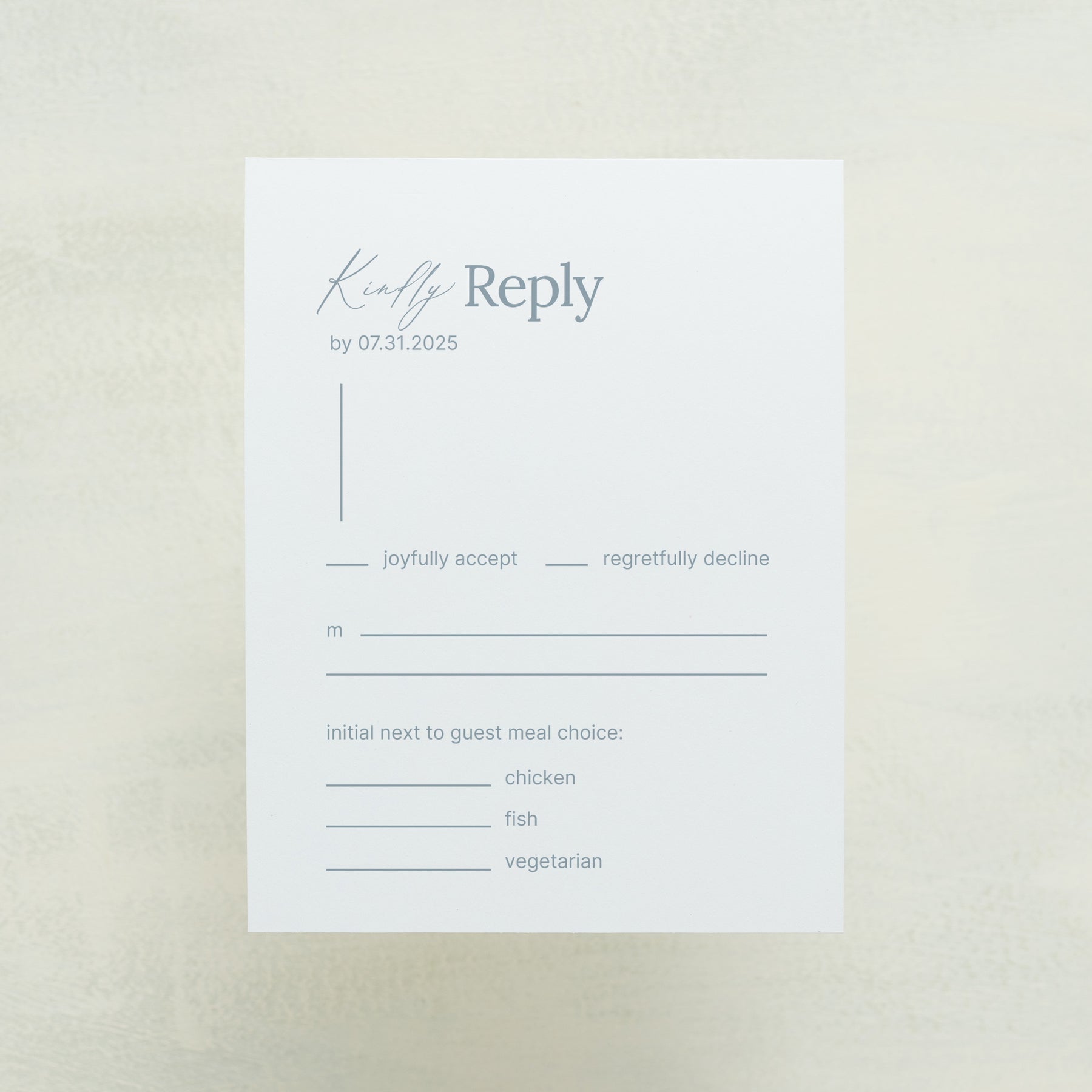 Intention RSVP Cards