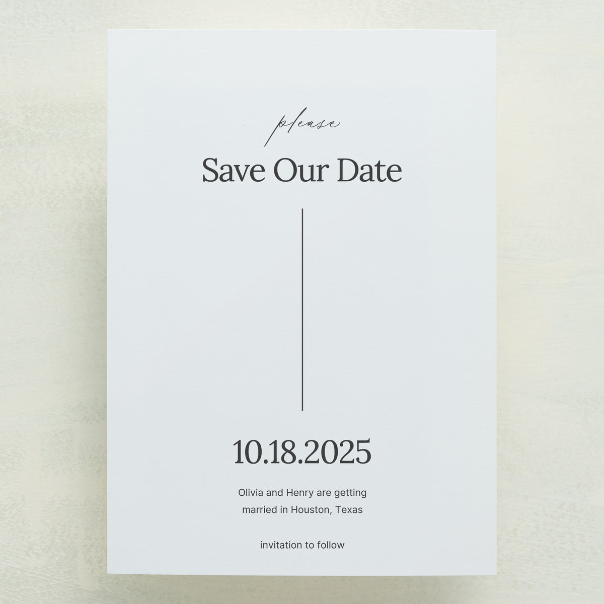 Intention Save The Date