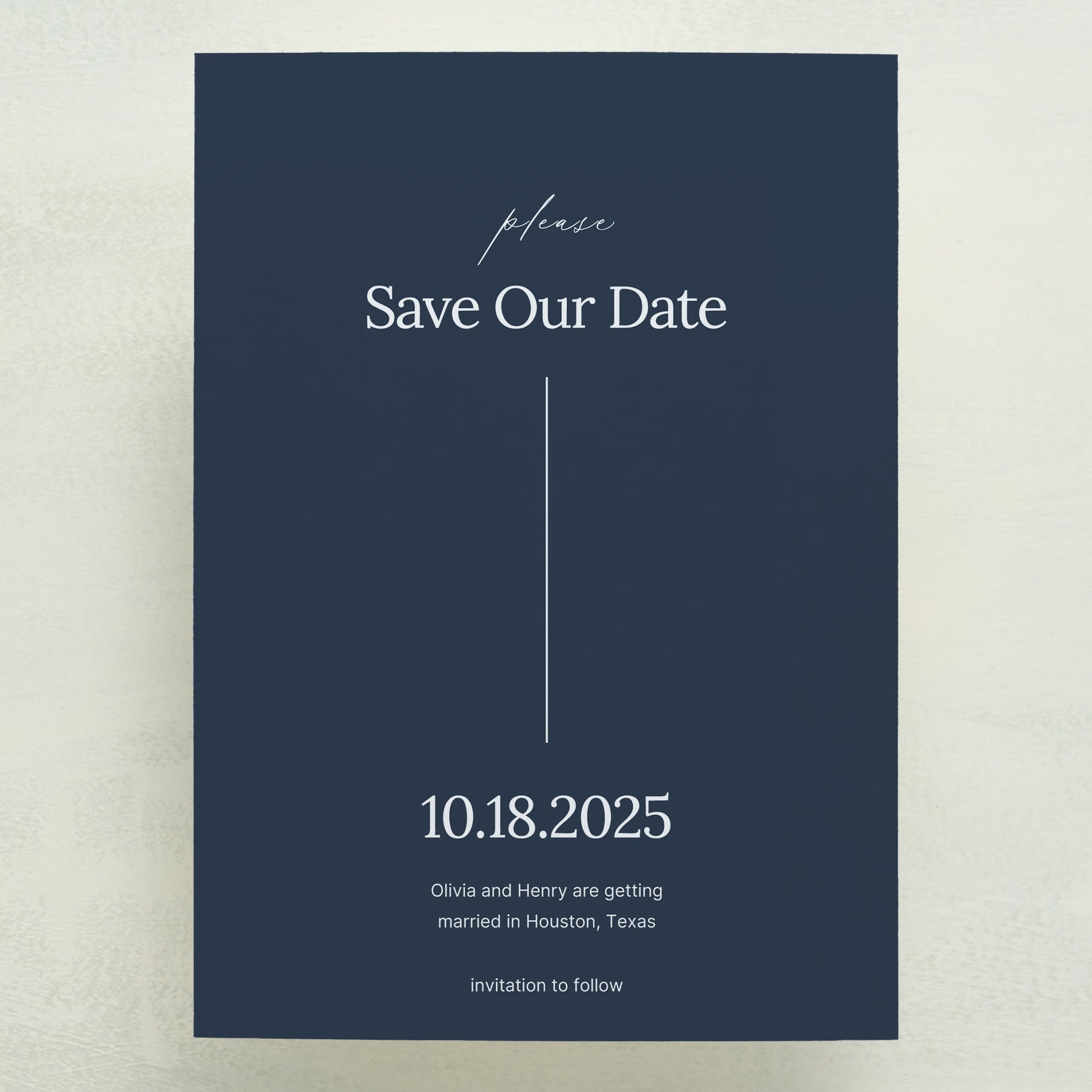 (Sample) Intention Save The Date