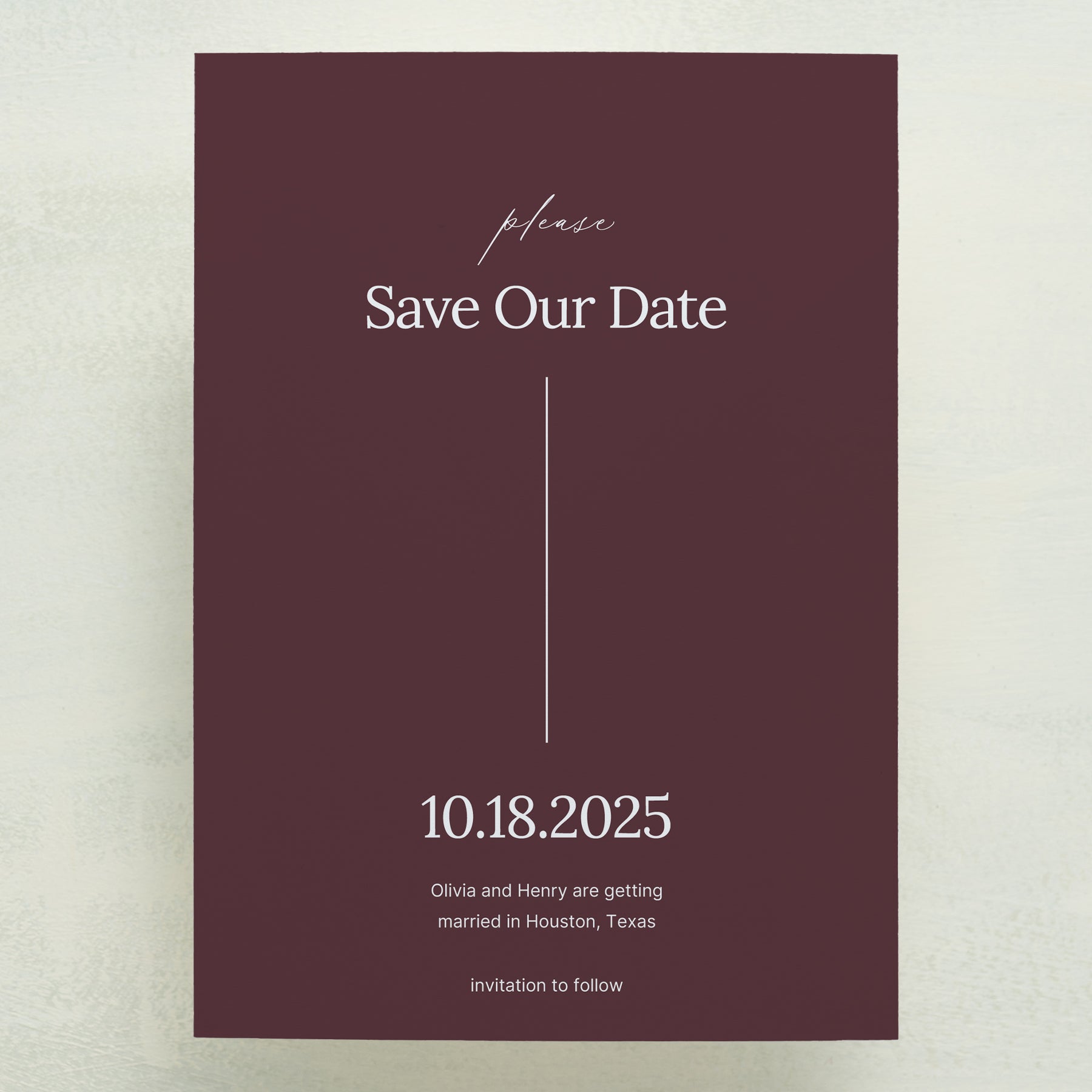 Intention Save The Date