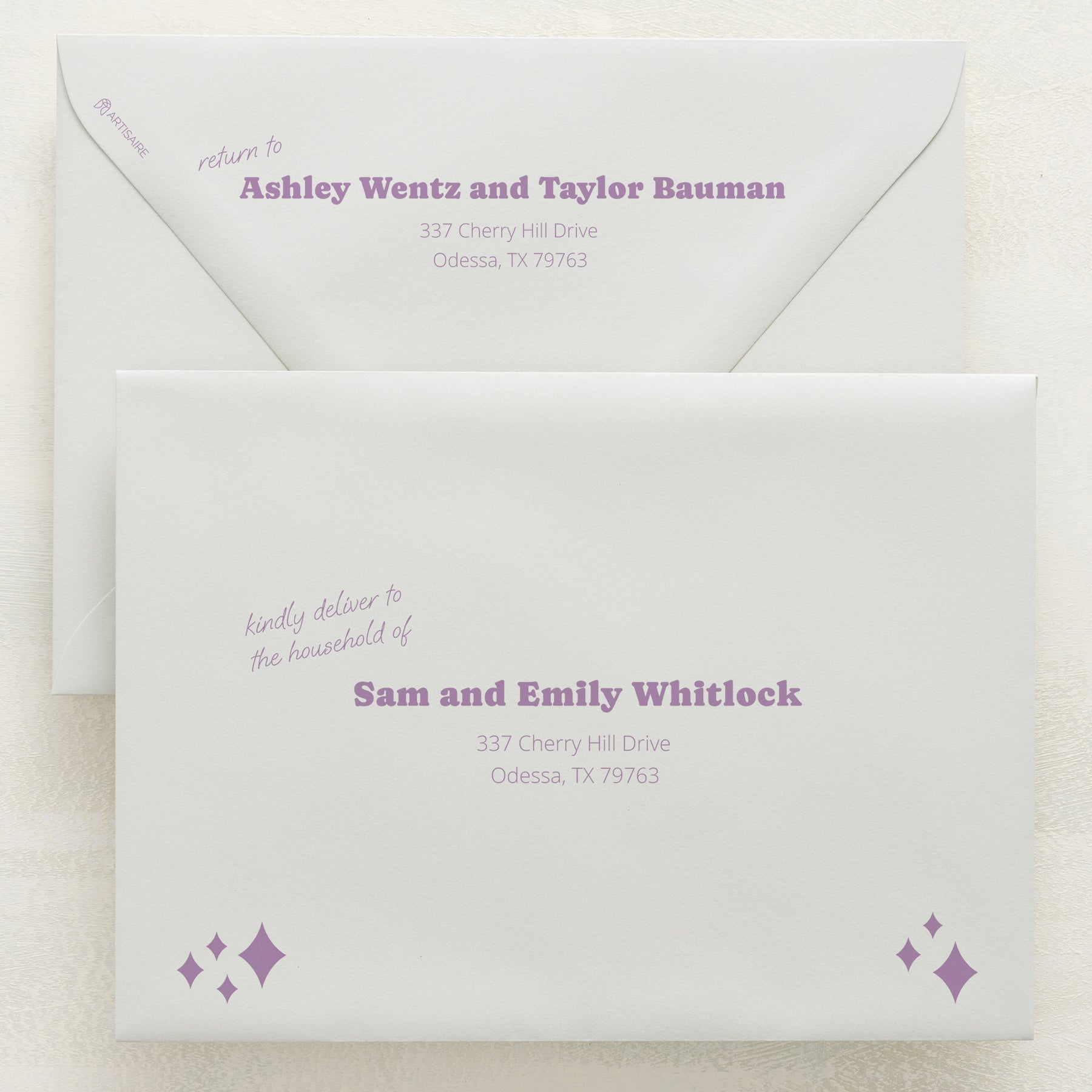 (Sample) Wedlibs Addressed Envelopes