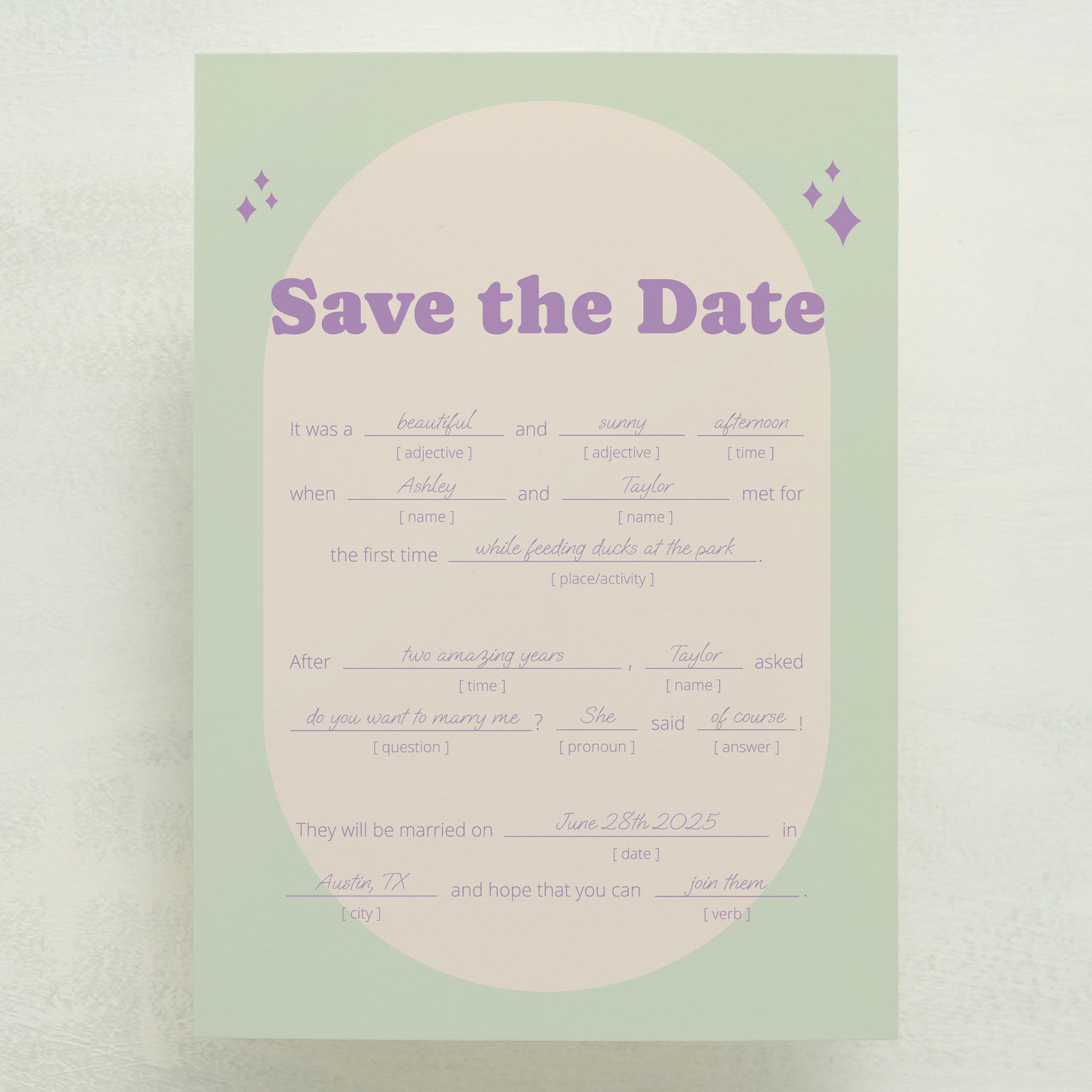 Wedlibs Save The Date (Sample)