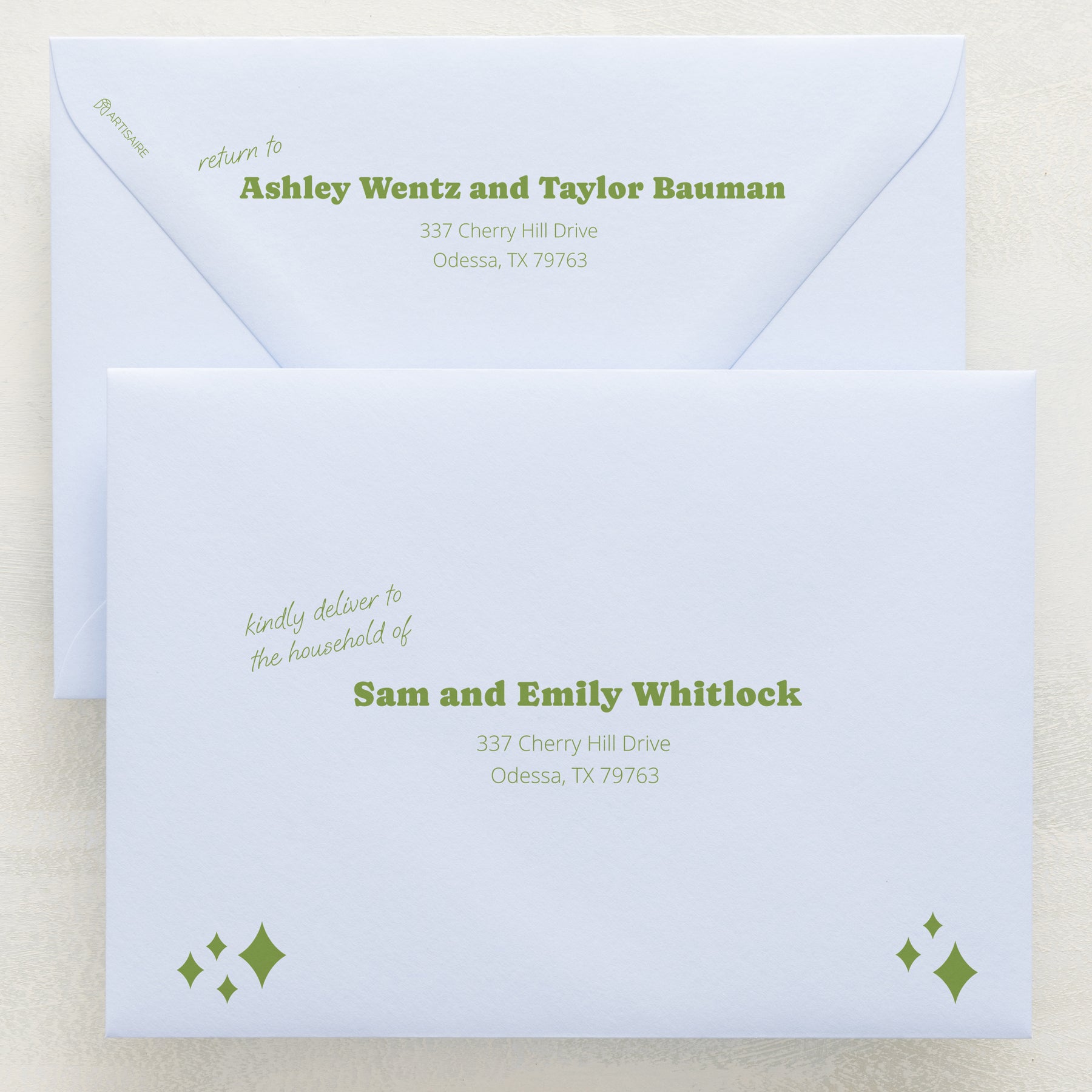 (Sample) Wedlibs Addressed Envelopes