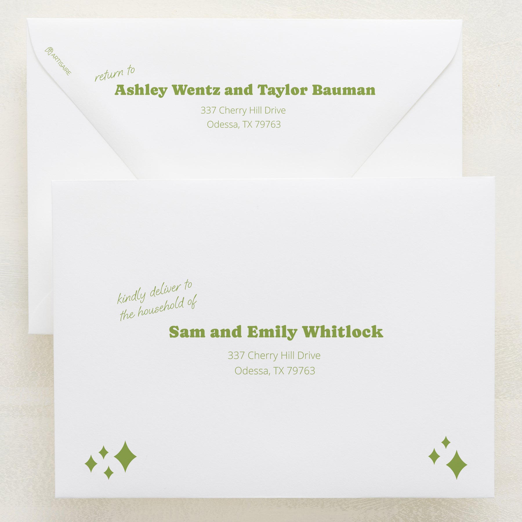 (Sample) Wedlibs Addressed Envelopes