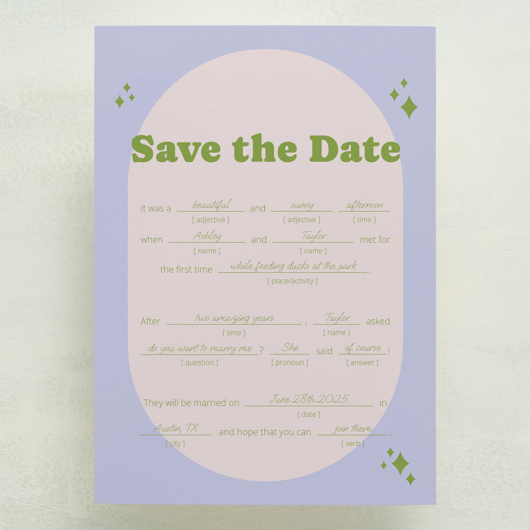 Wedlibs Save The Date (Sample)