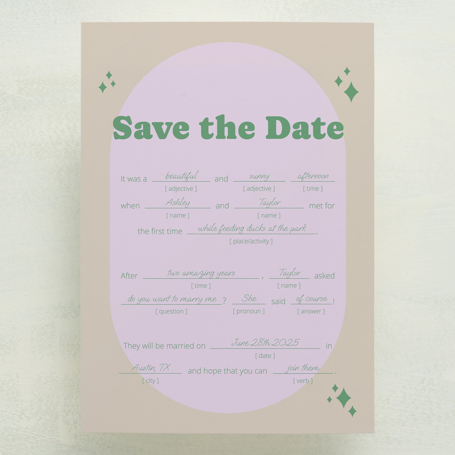 Wedlibs Save The Date (Sample)