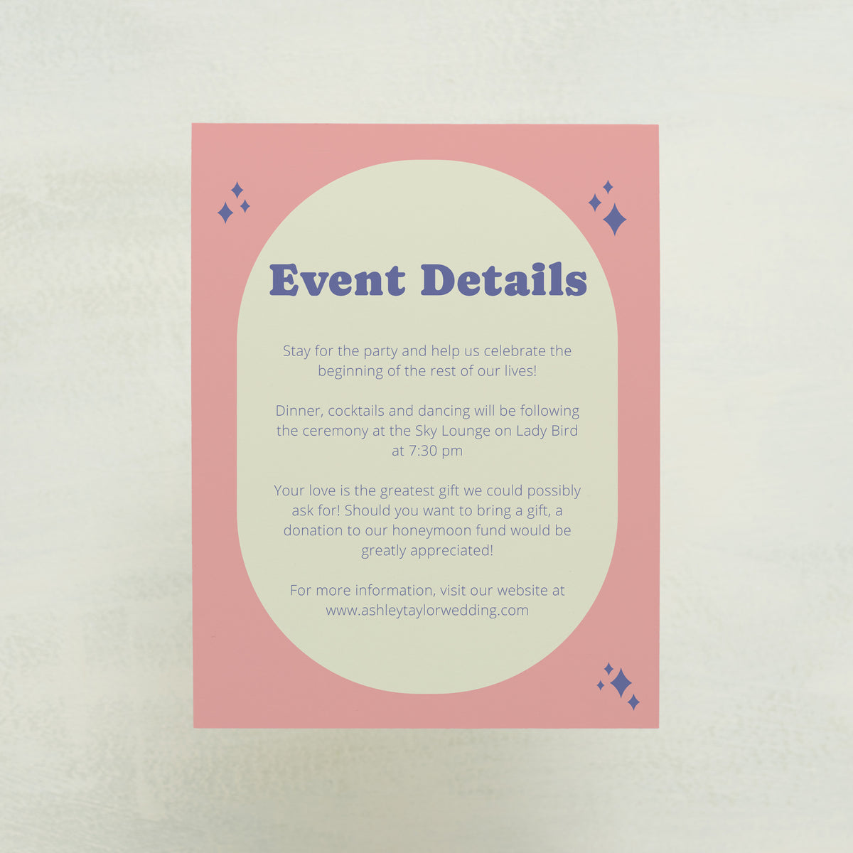 Wedlibs Details Card