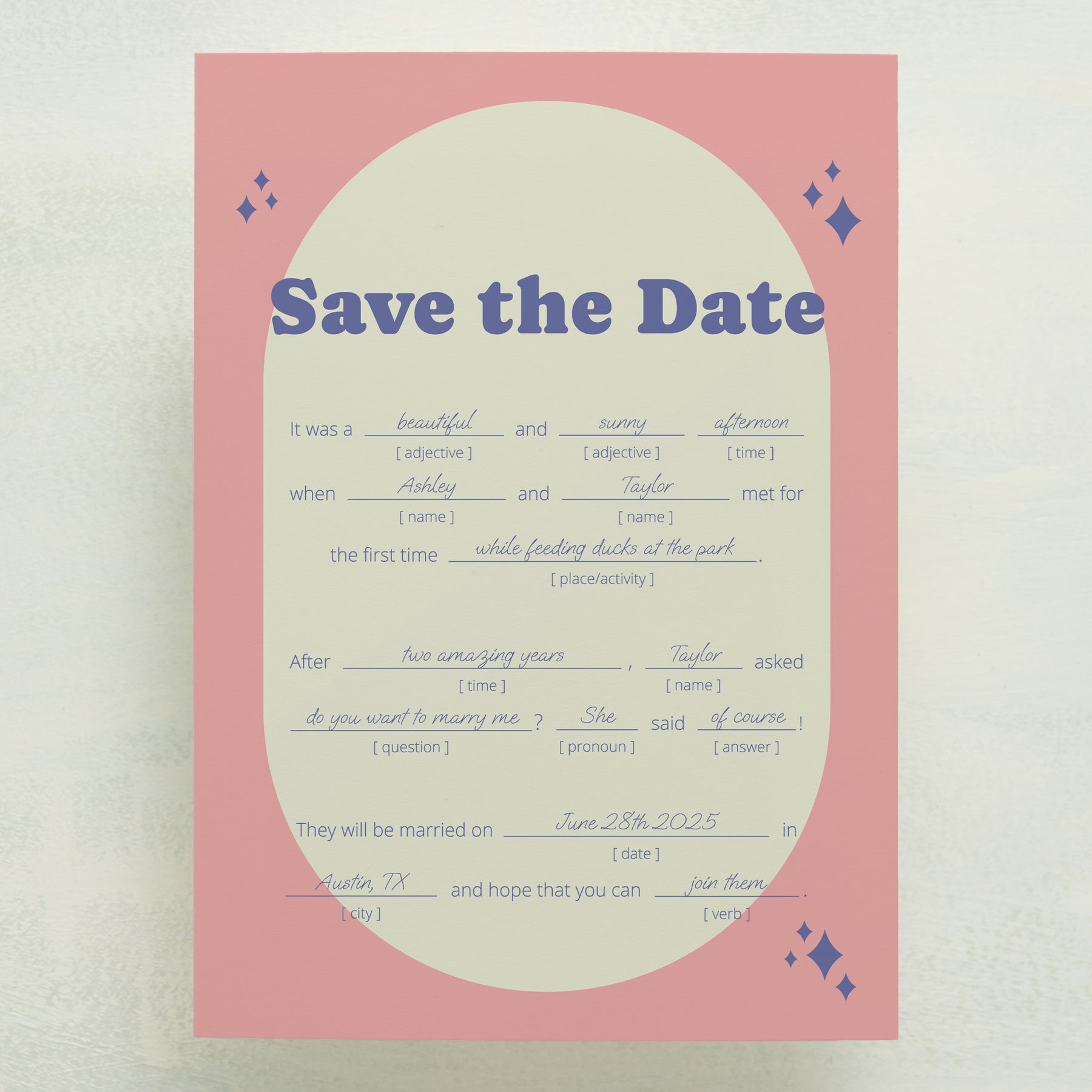 Wedlibs Save The Date (Sample)