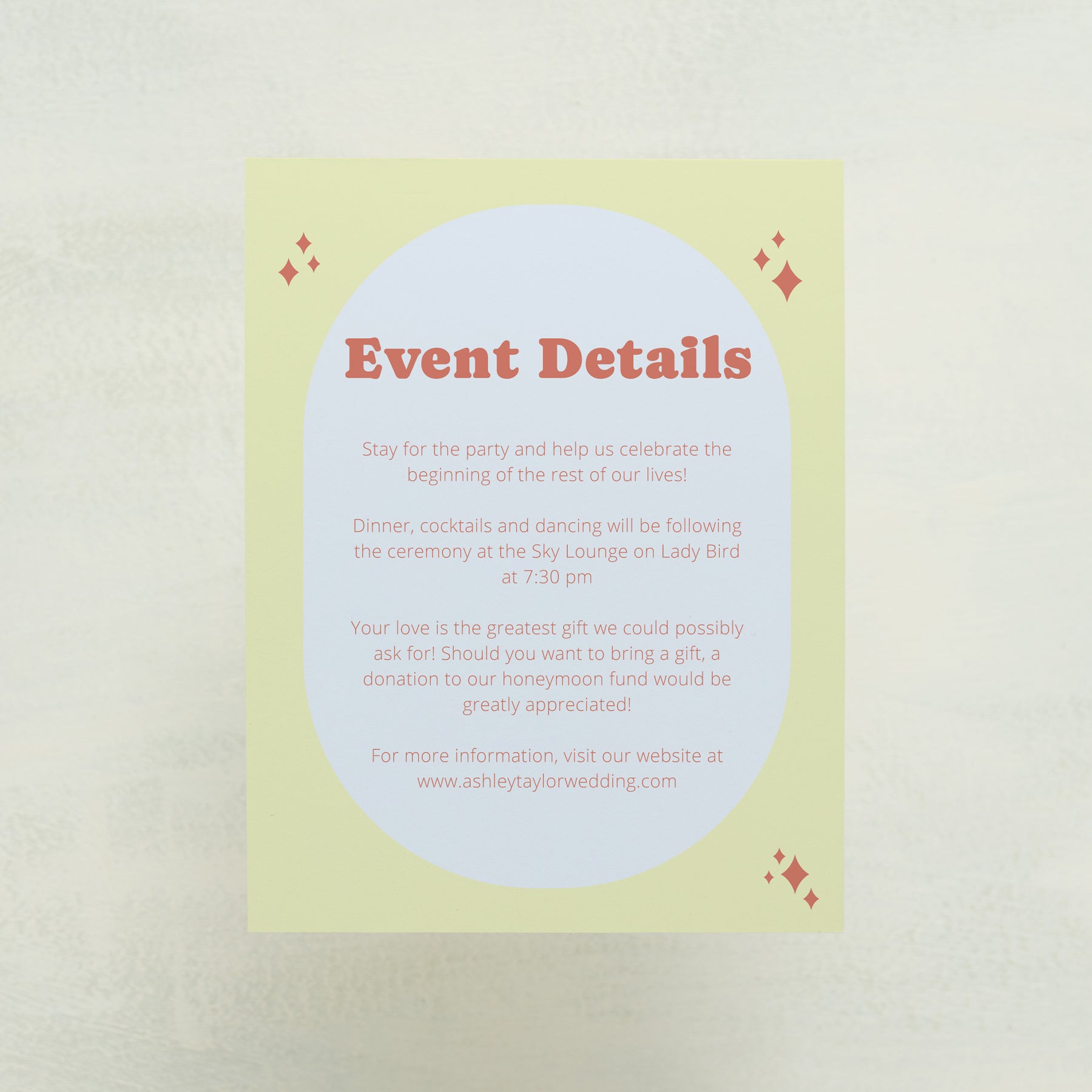 Wedlibs Details Card