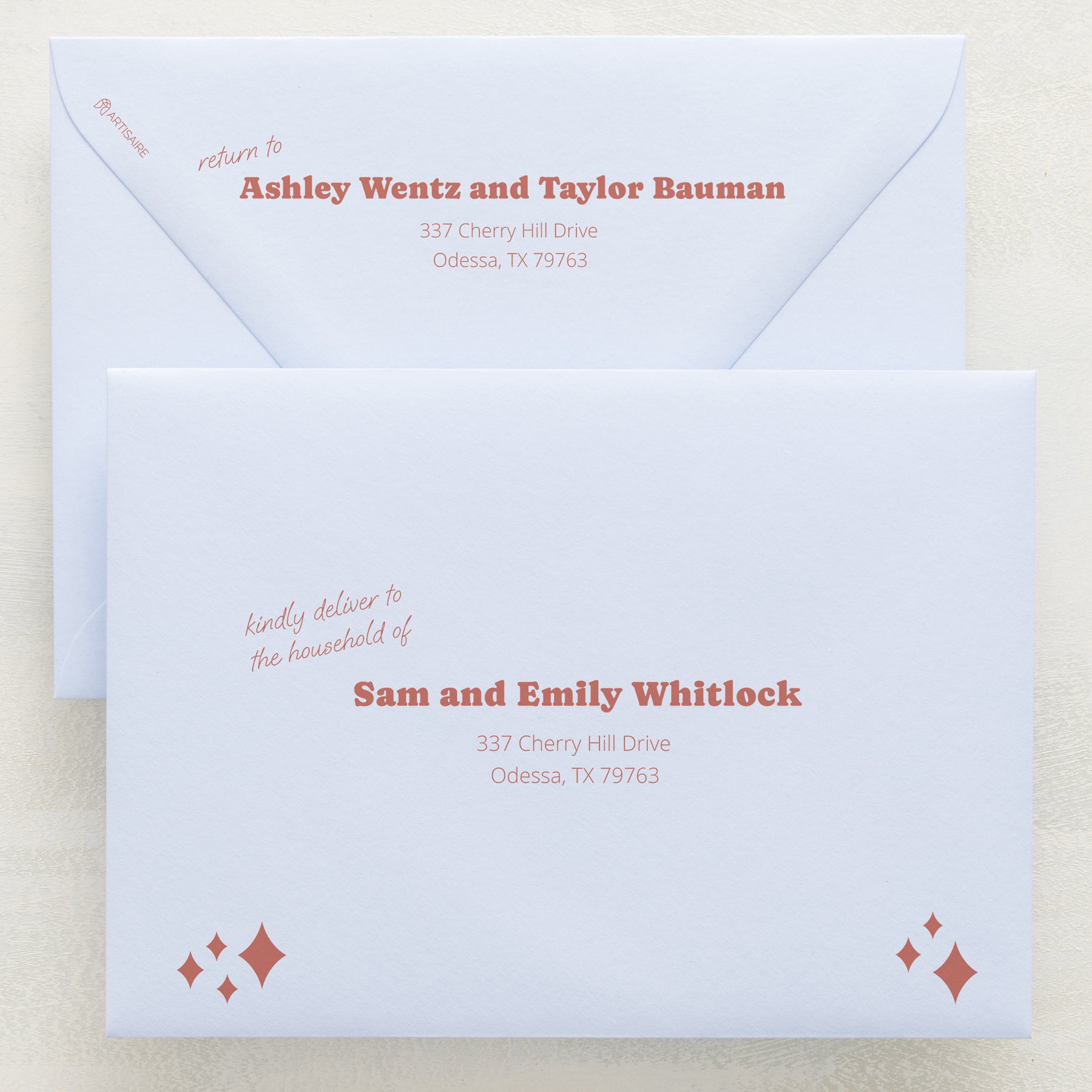 (Sample) Wedlibs Addressed Envelopes