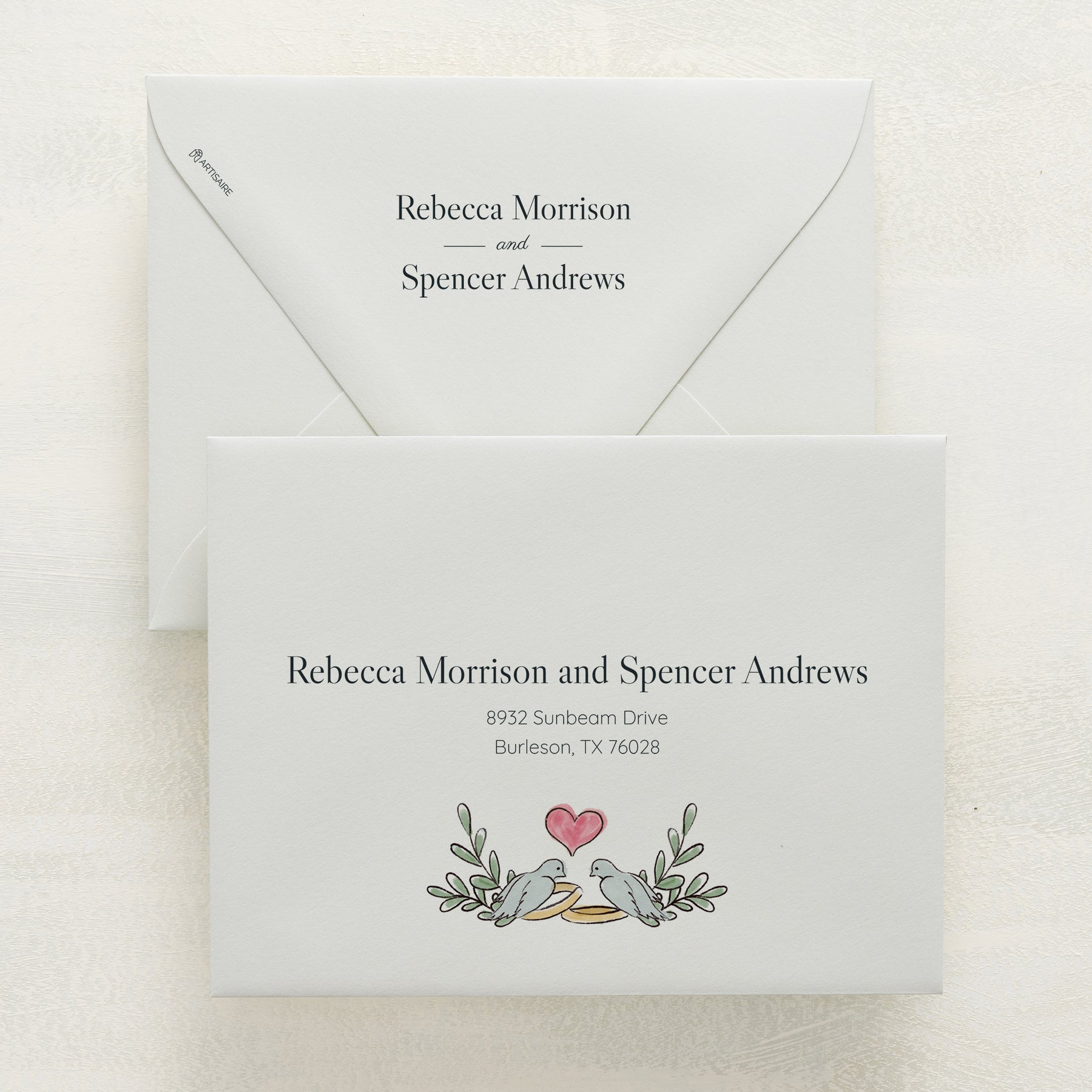 Lovebirds Reply Envelopes