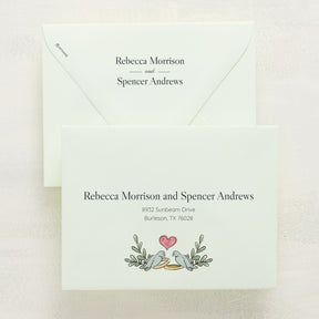 Lovebirds Reply Envelopes