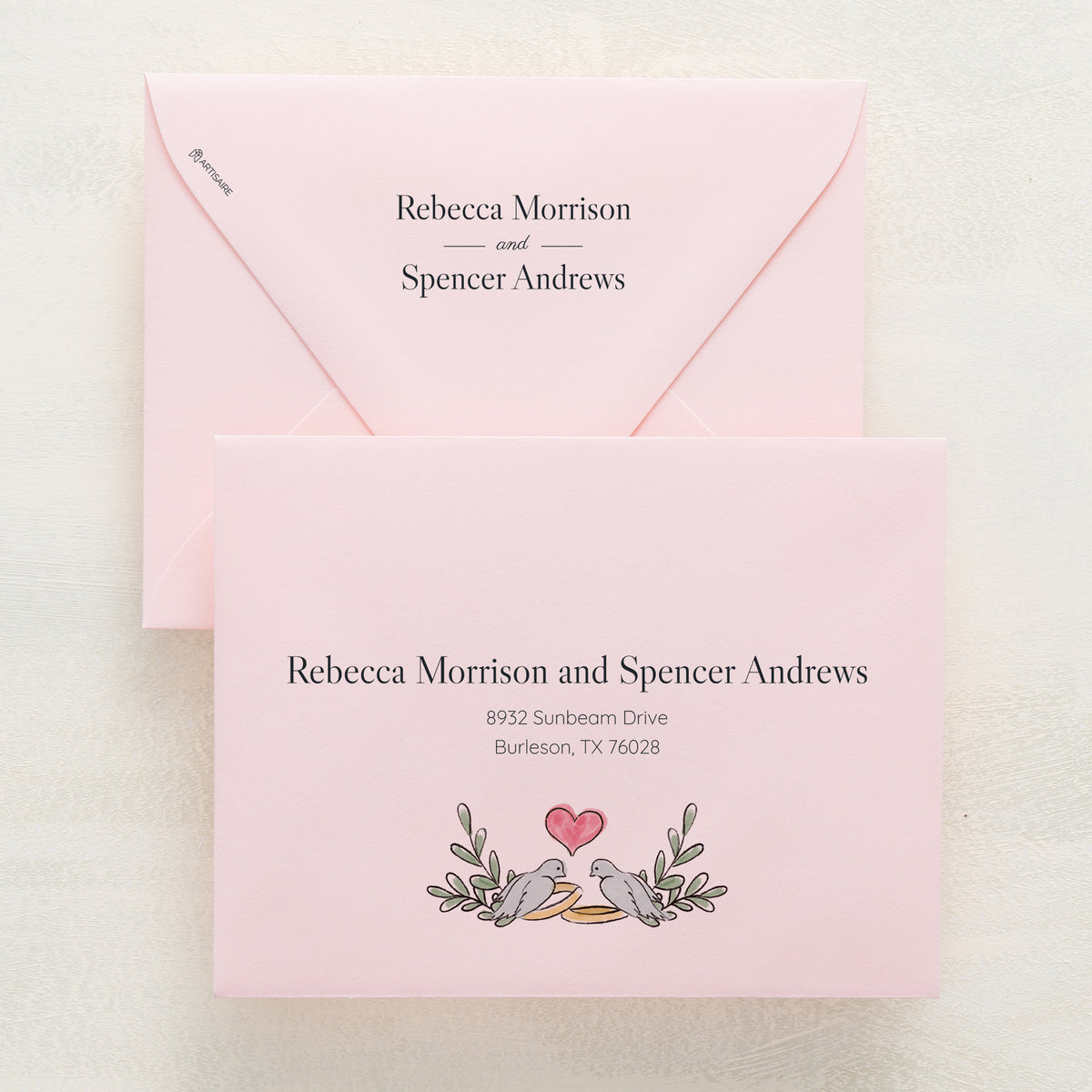 Lovebirds Reply Envelopes