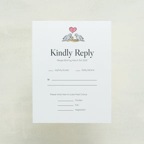 Lovebirds RSVP Cards