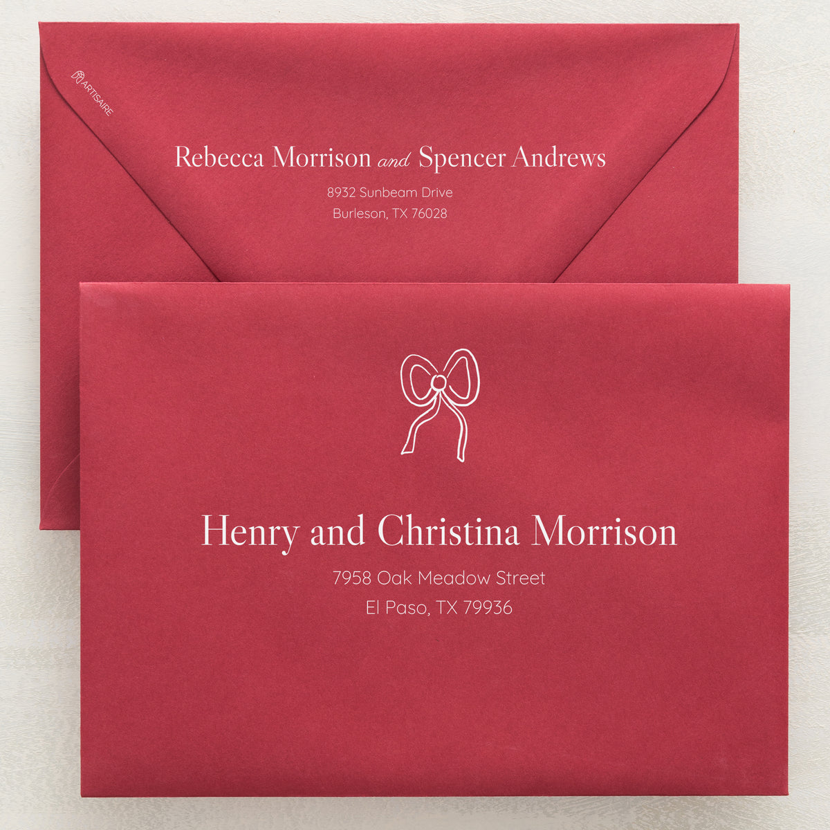 Lovebirds Addressed Envelopes