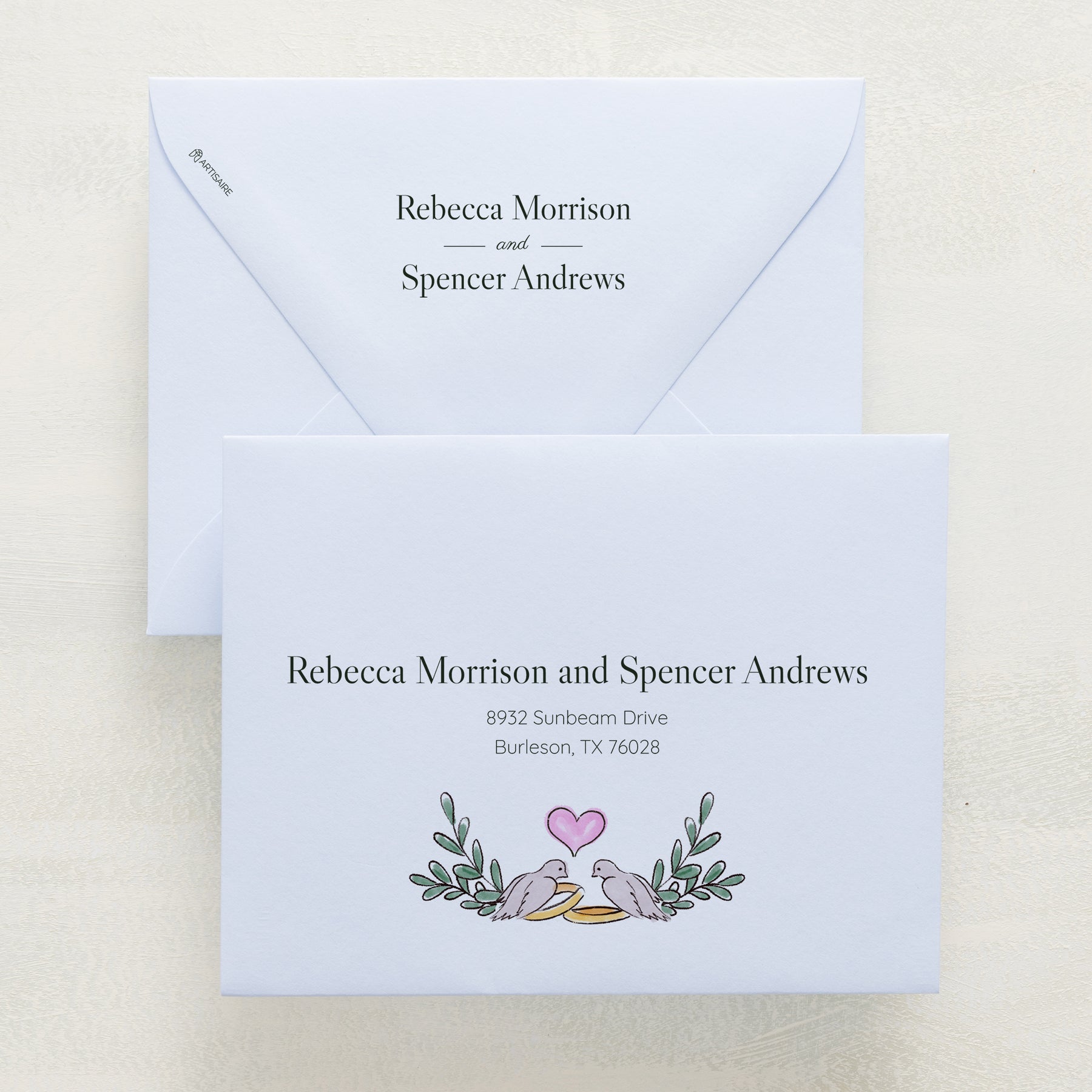 Lovebirds Reply Envelopes