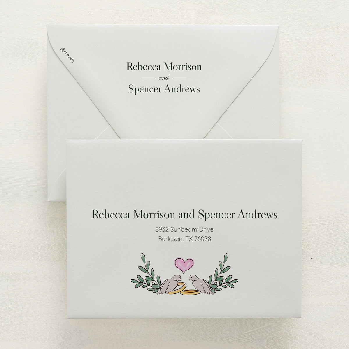 Lovebirds Reply Envelopes