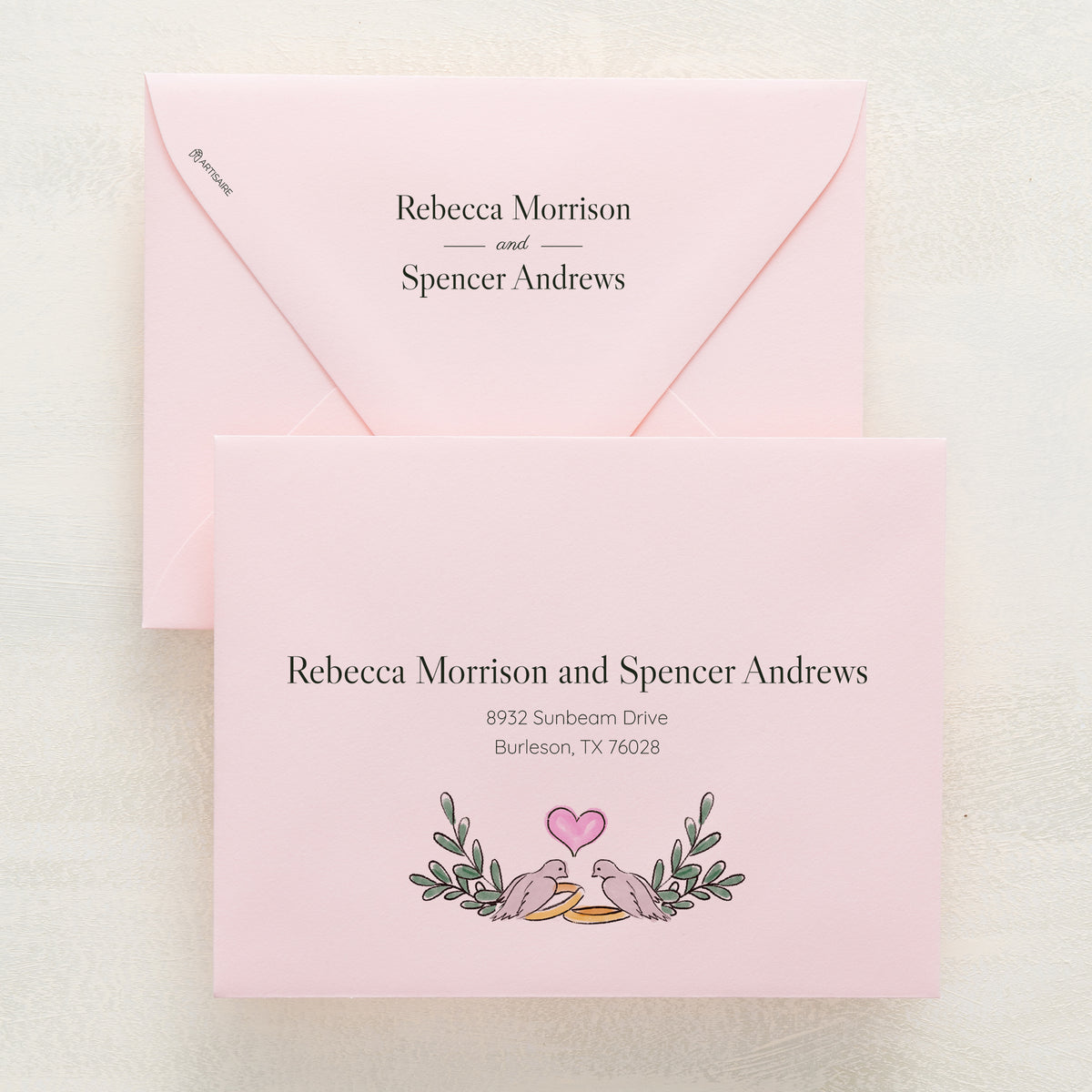 Lovebirds Reply Envelopes