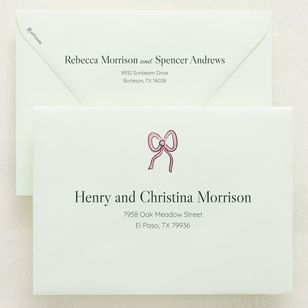 Lovebirds Addressed Envelopes