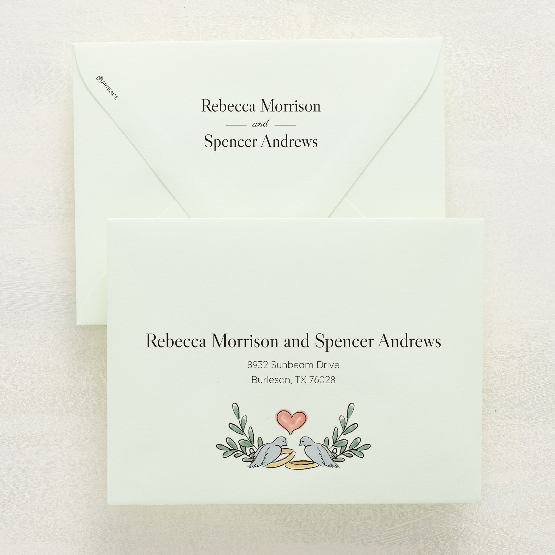 Lovebirds Reply Envelopes