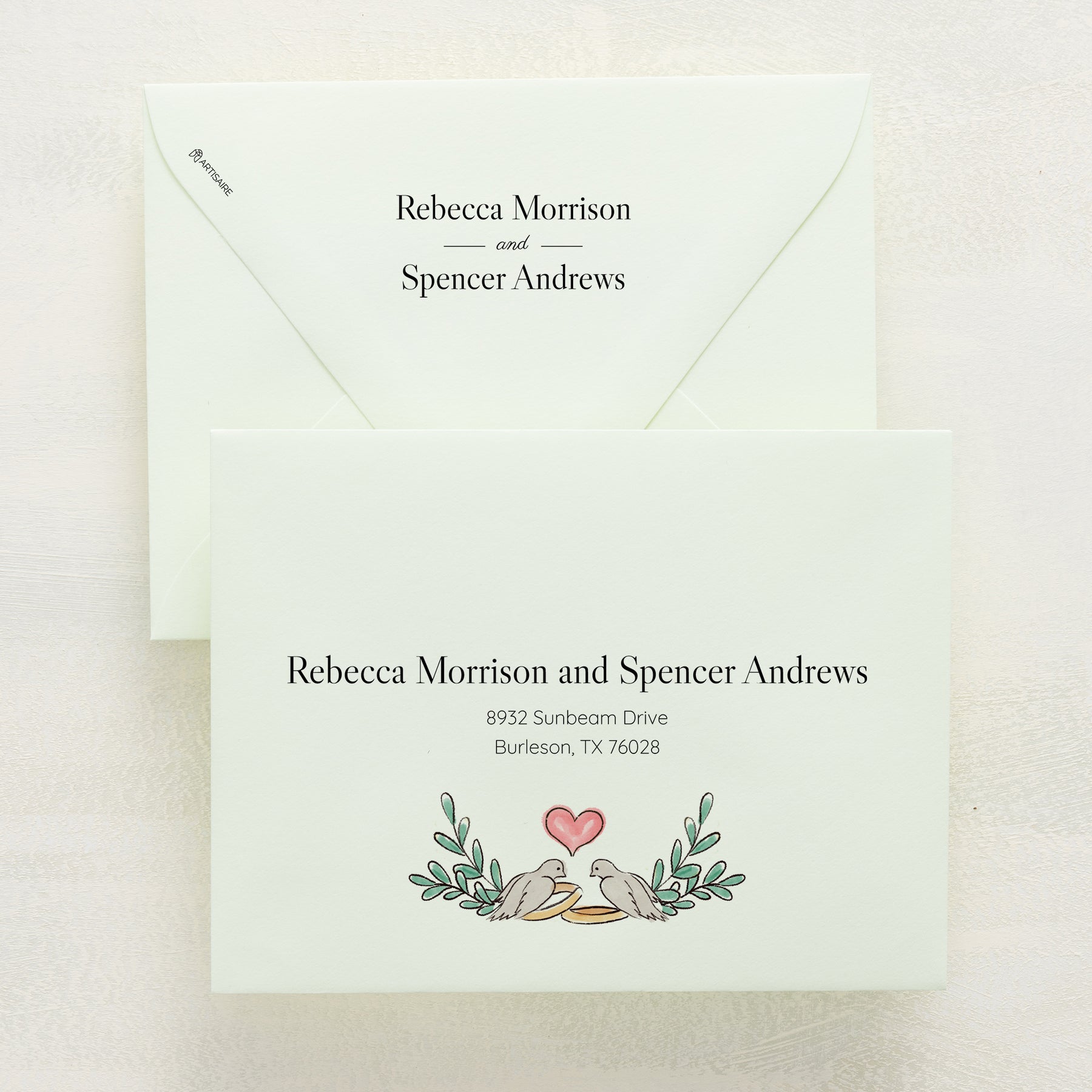 Lovebirds Reply Envelopes