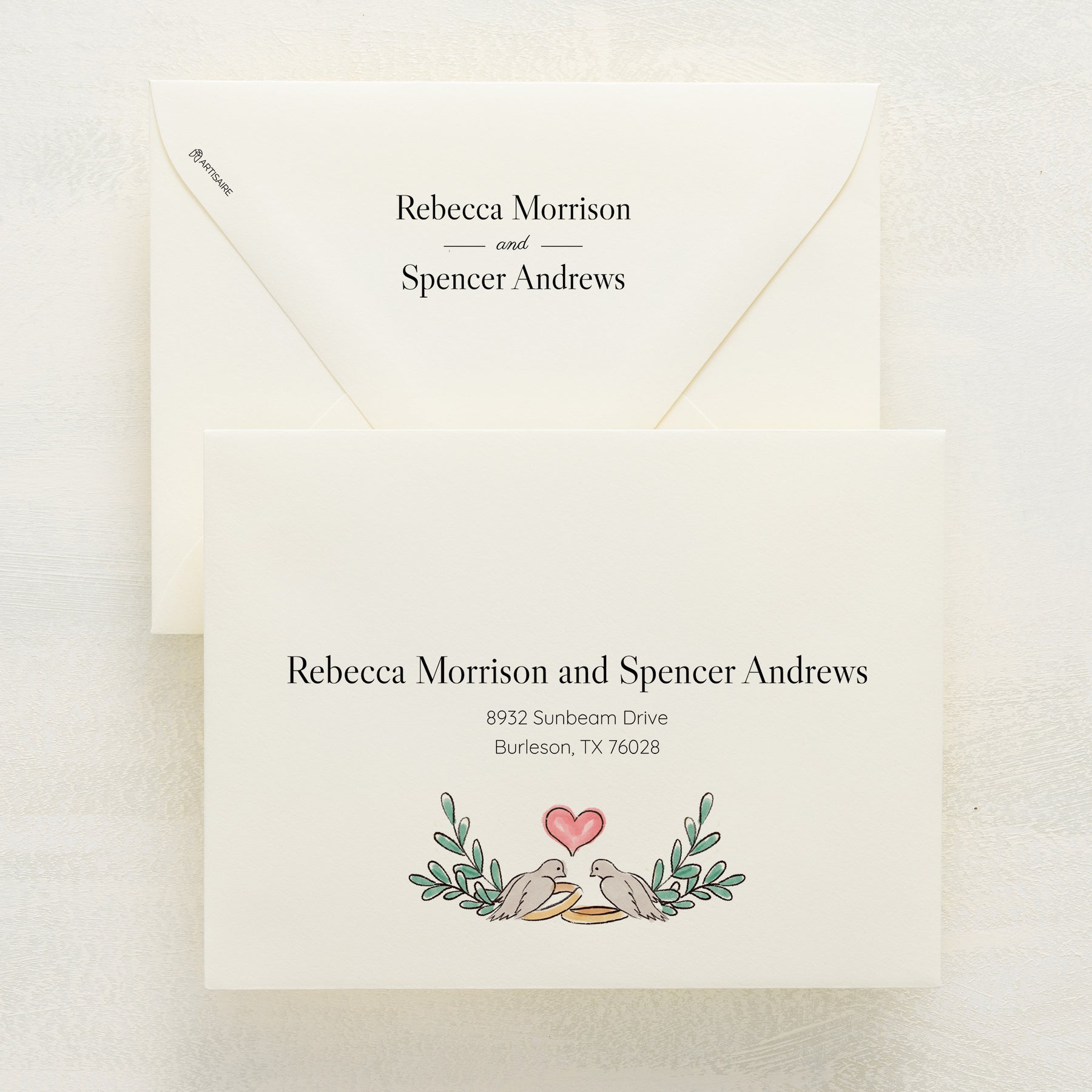 Lovebirds Reply Envelopes