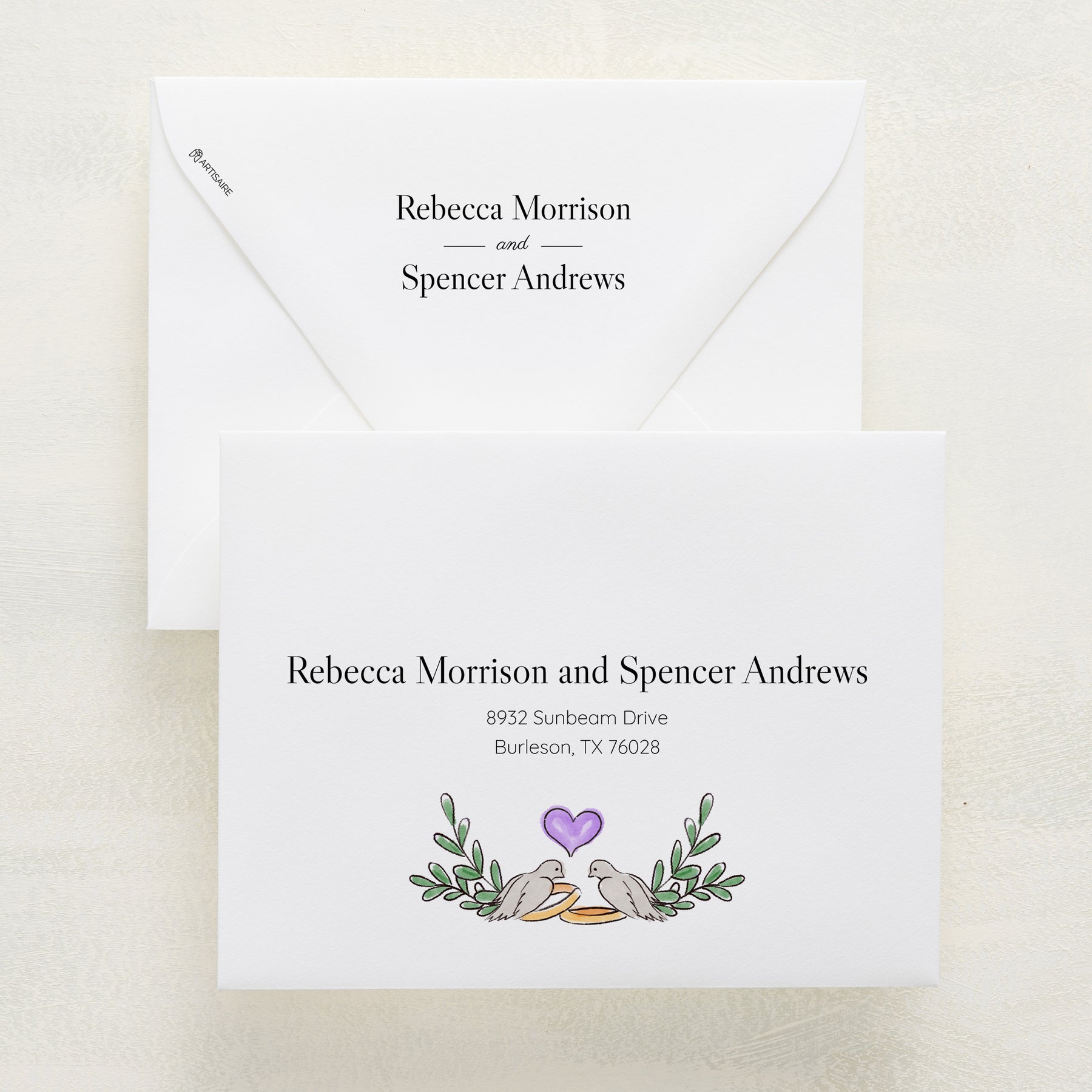 Lovebirds Reply Envelopes