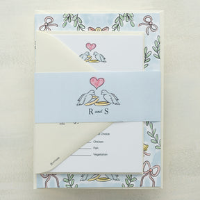 (Sample) Lovebirds Wedding Invitations