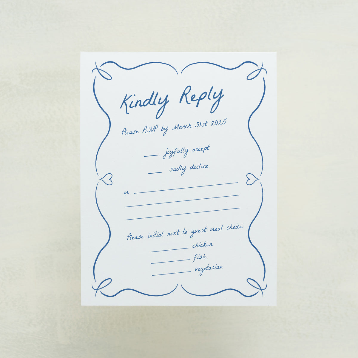 Scribble RSVP Cards