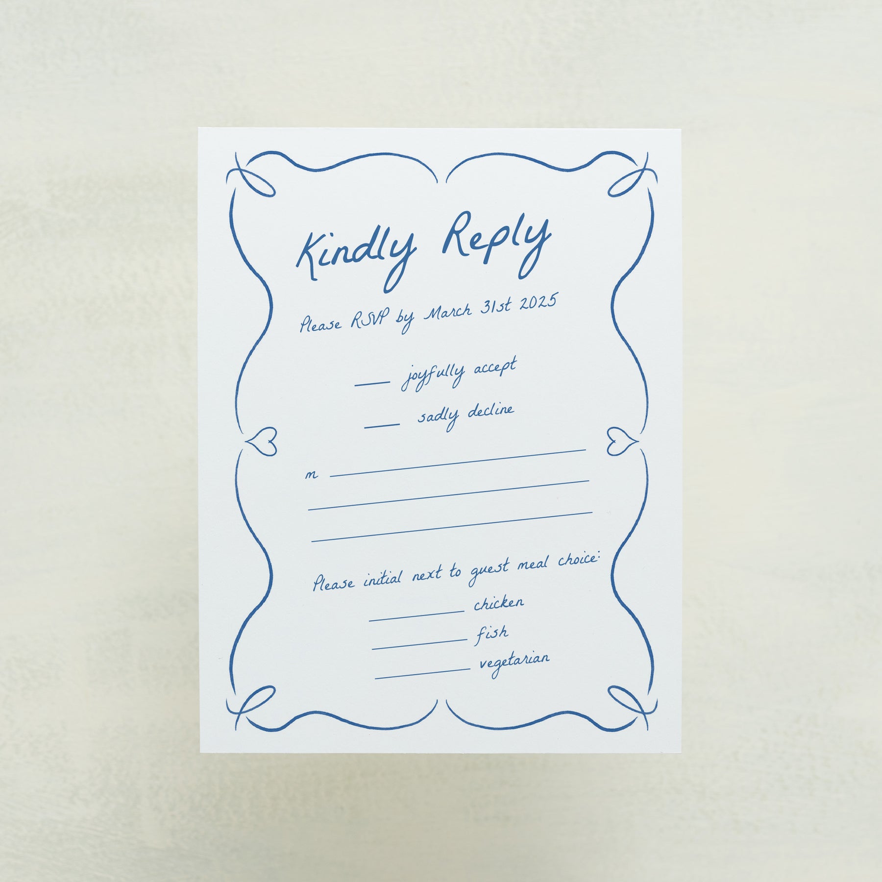 Scribble RSVP Cards