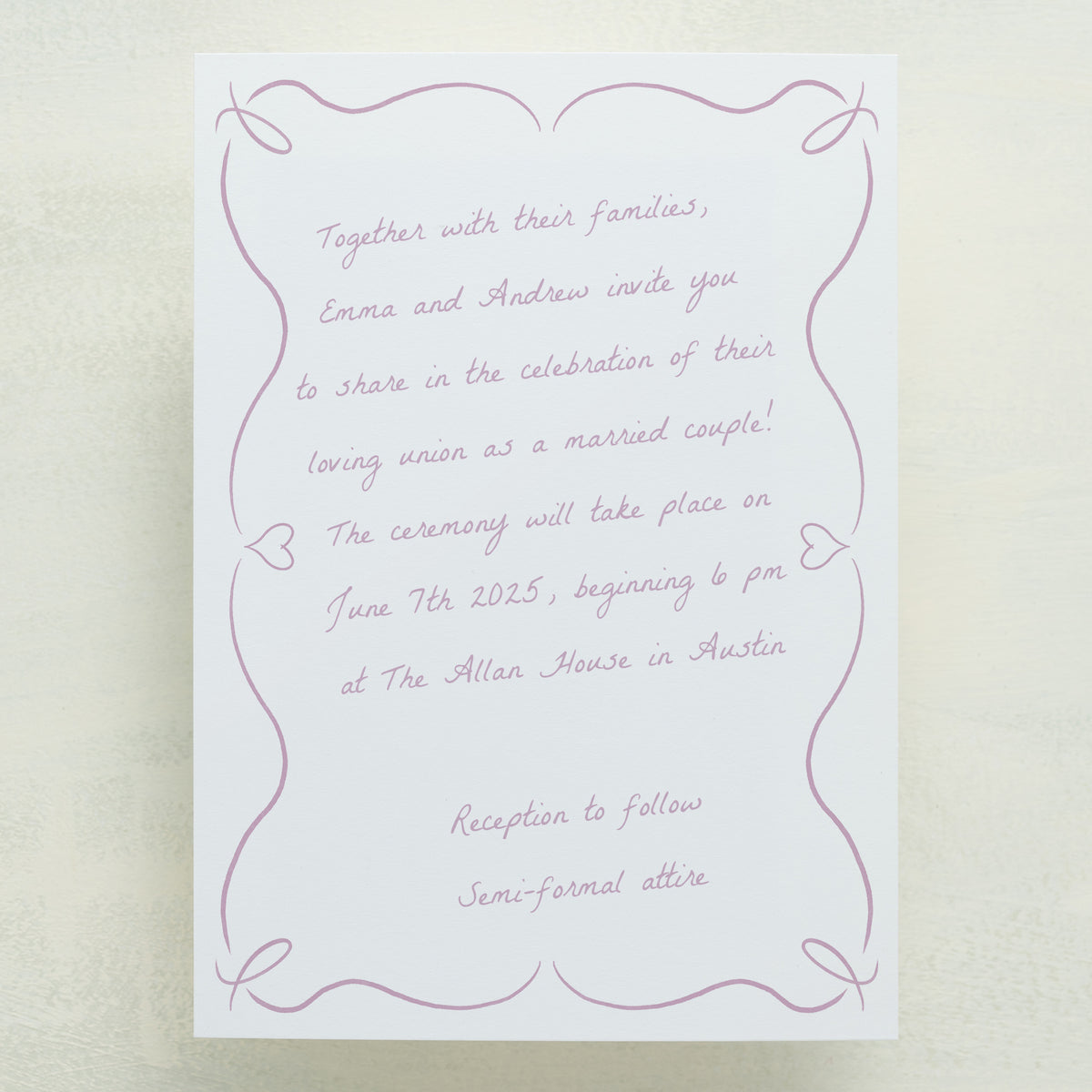 Scribble Wedding Invitations