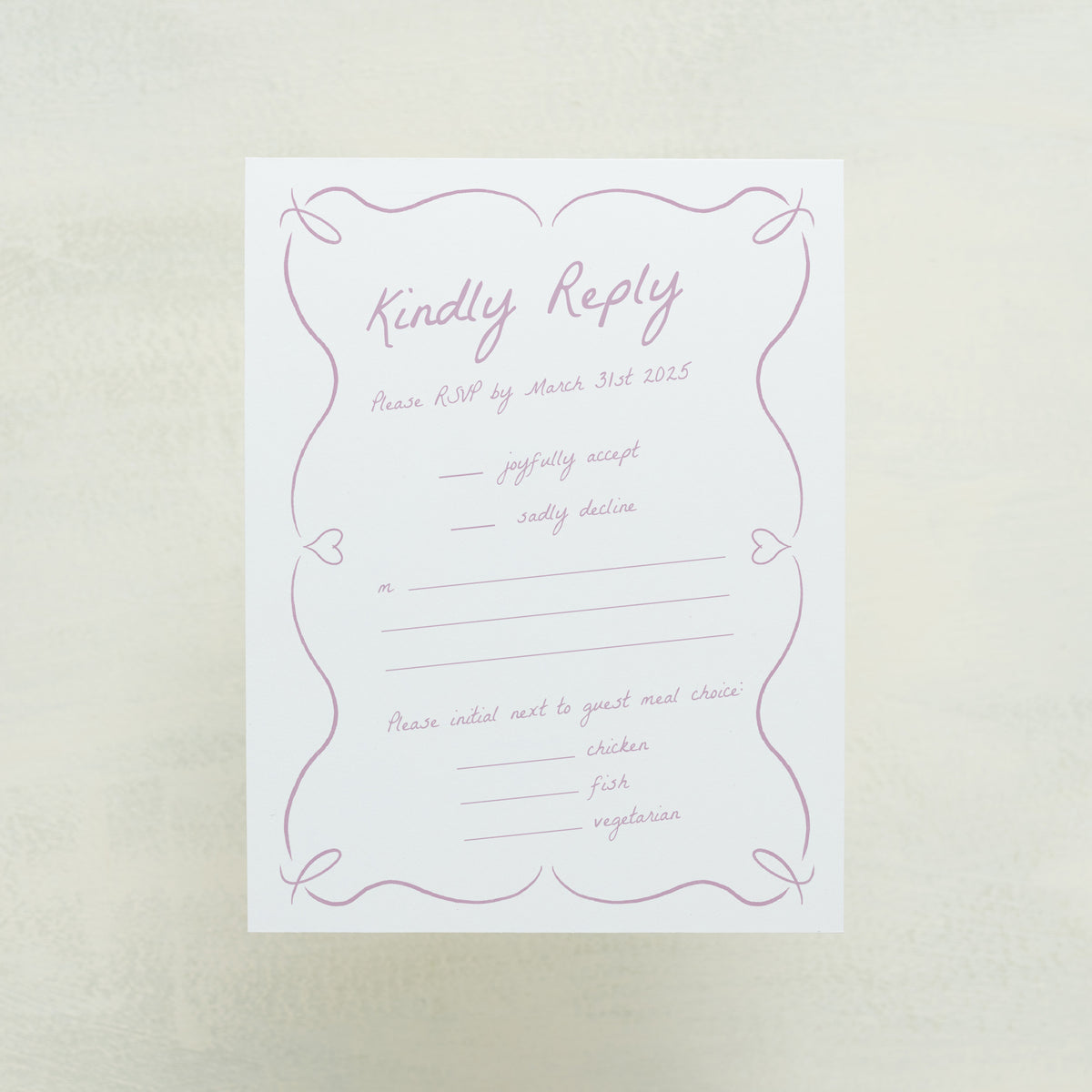 Scribble RSVP Cards