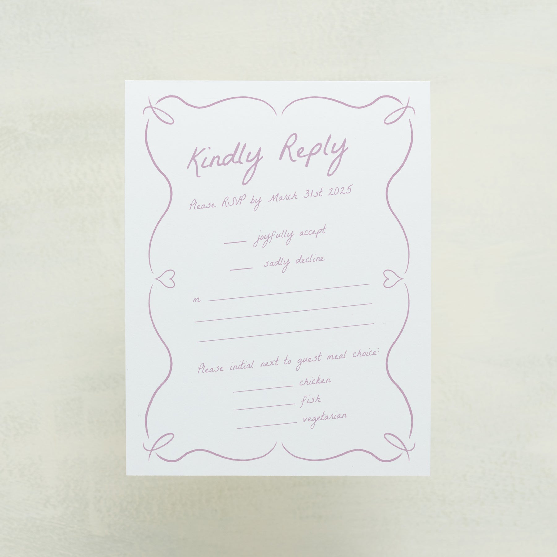 Scribble RSVP Cards