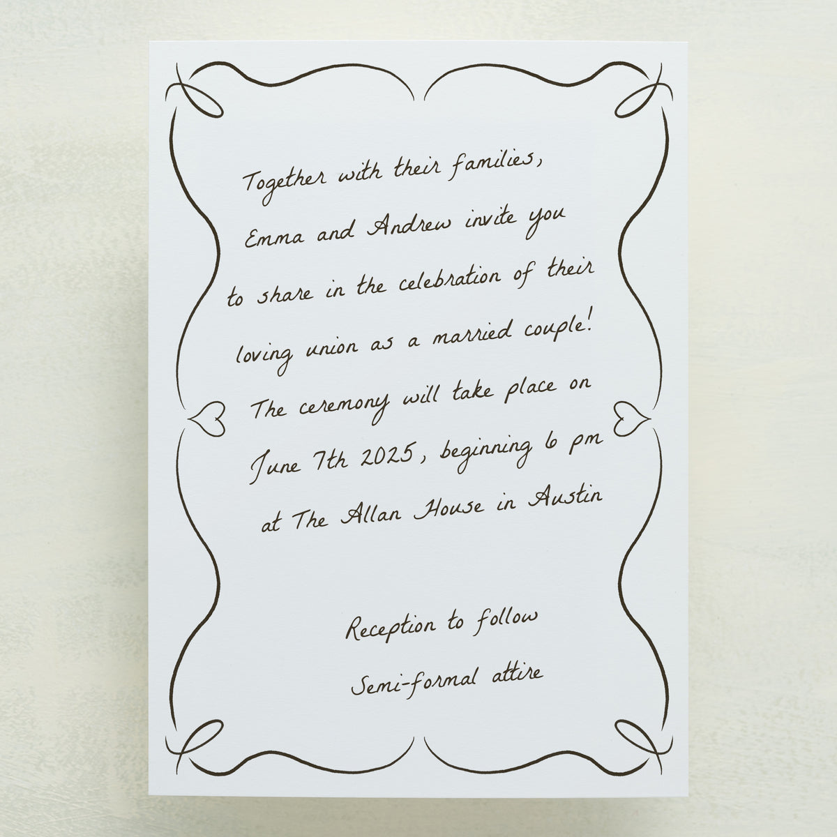 Scribble Wedding Invitations