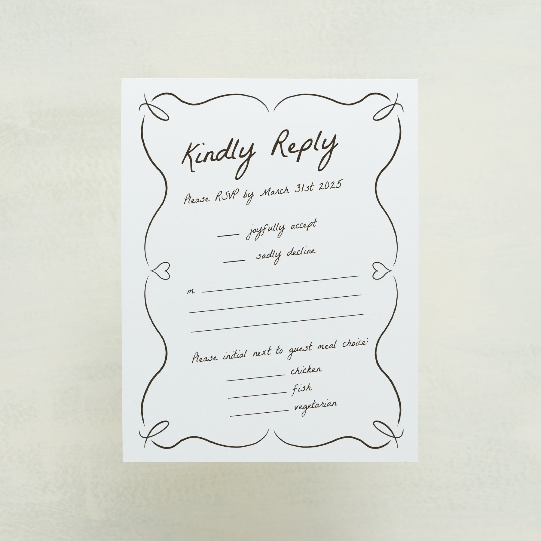 Scribble RSVP Cards