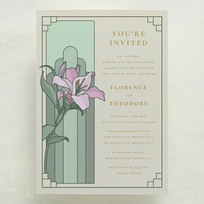 (Sample) Lily Nouveau Wedding Invitations