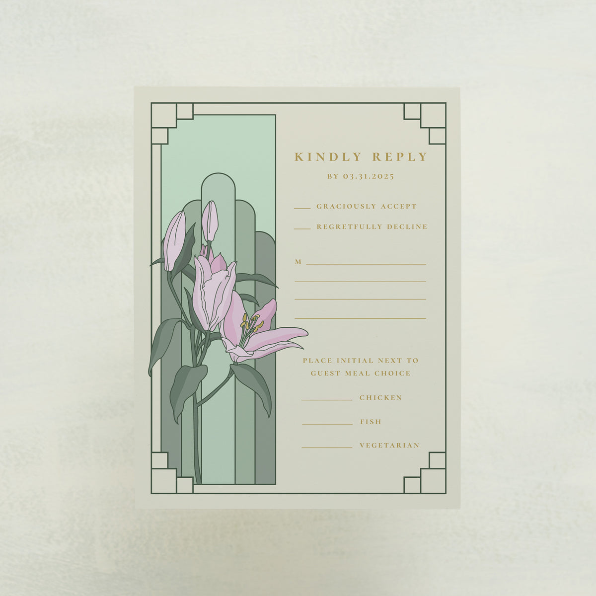 Lily Nouveau RSVP Cards