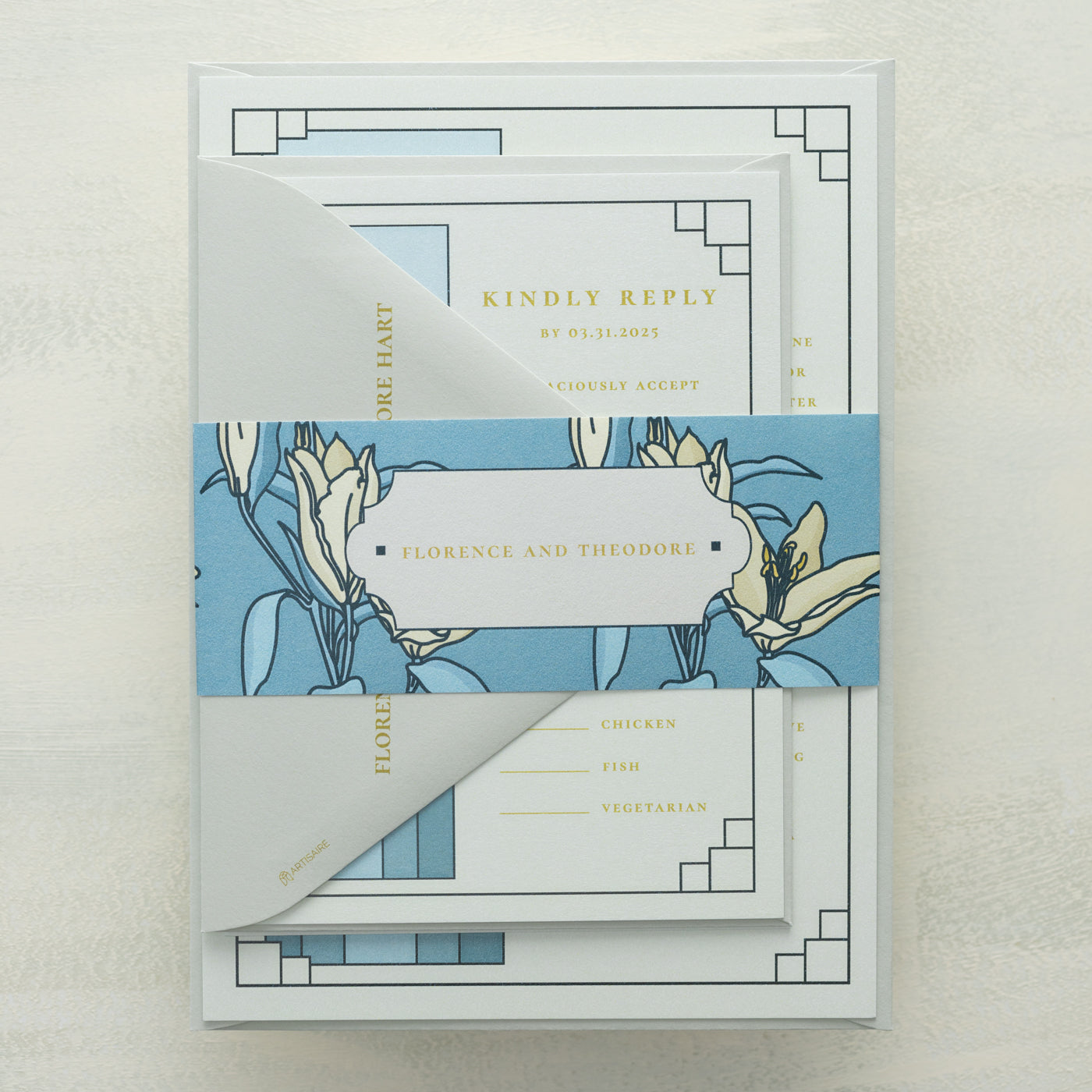 Lily Nouveau Wedding Invitations