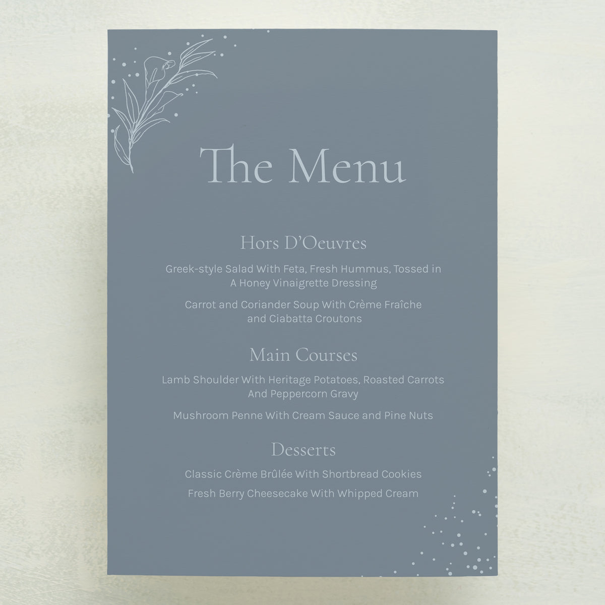 Full Bloom Menu