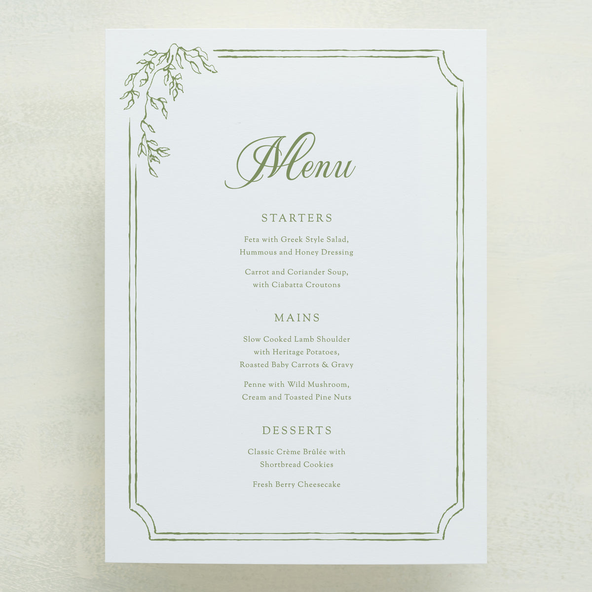 Promenade Menu
