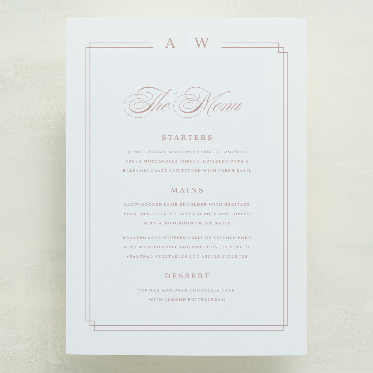 Always Traditional Menu