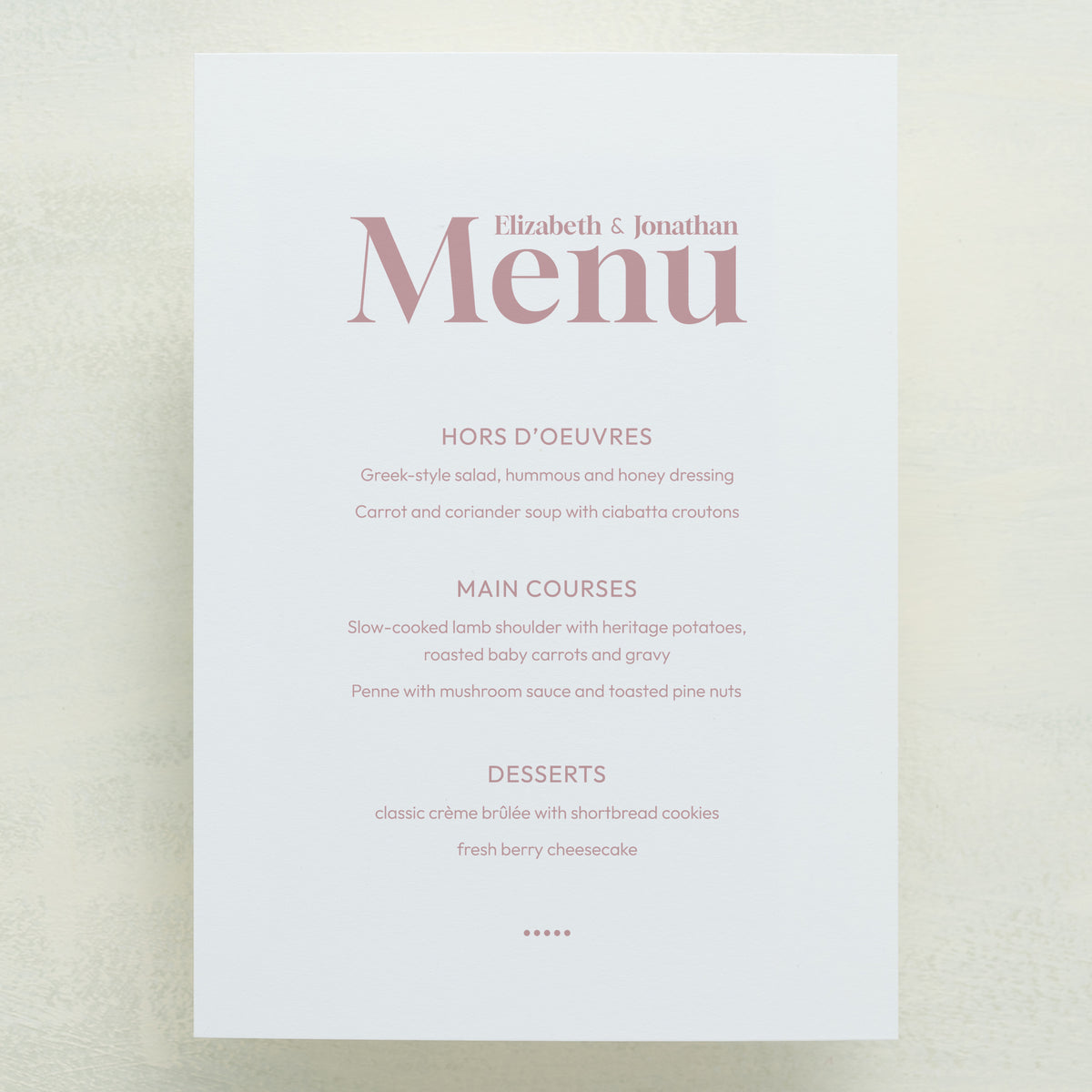 Manhattan Menu