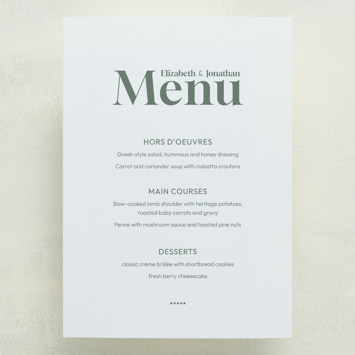 Manhattan Menu